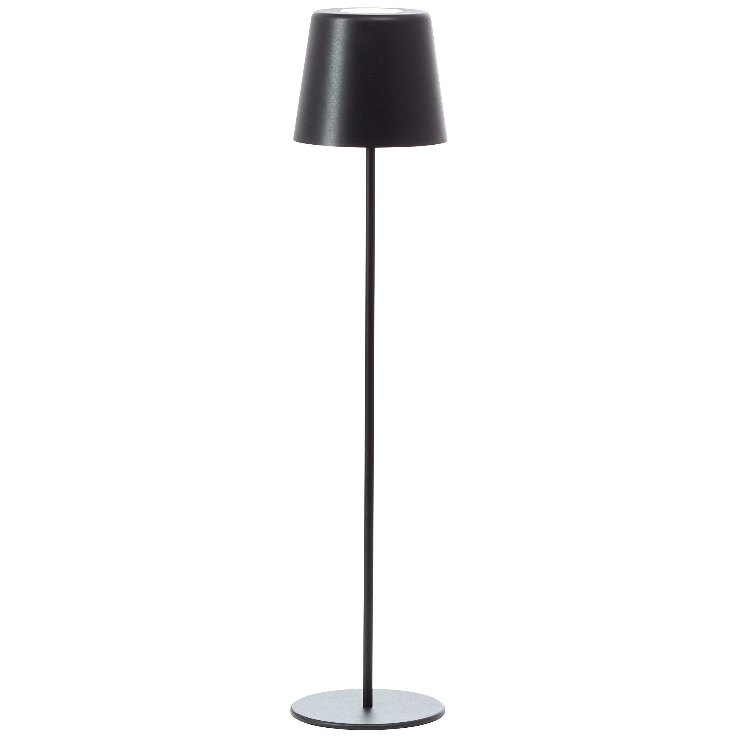 Brilliant Leuchten Led-vloerlamp voor buiten Kaami - mobiele LED buiten vloerlamp Accu-aangedreven, 129 cm, 350 lm, 3000 K, 3-traps dimbaar, metaal