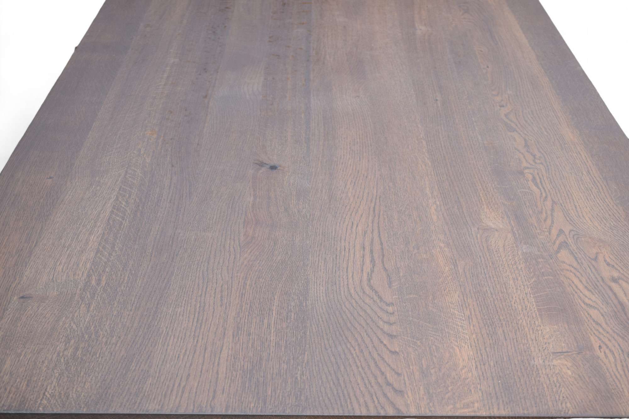 Home affaire Eettafel Winteregg keukentafel, metalen wangframe, massief gewild eikenhout, geolied