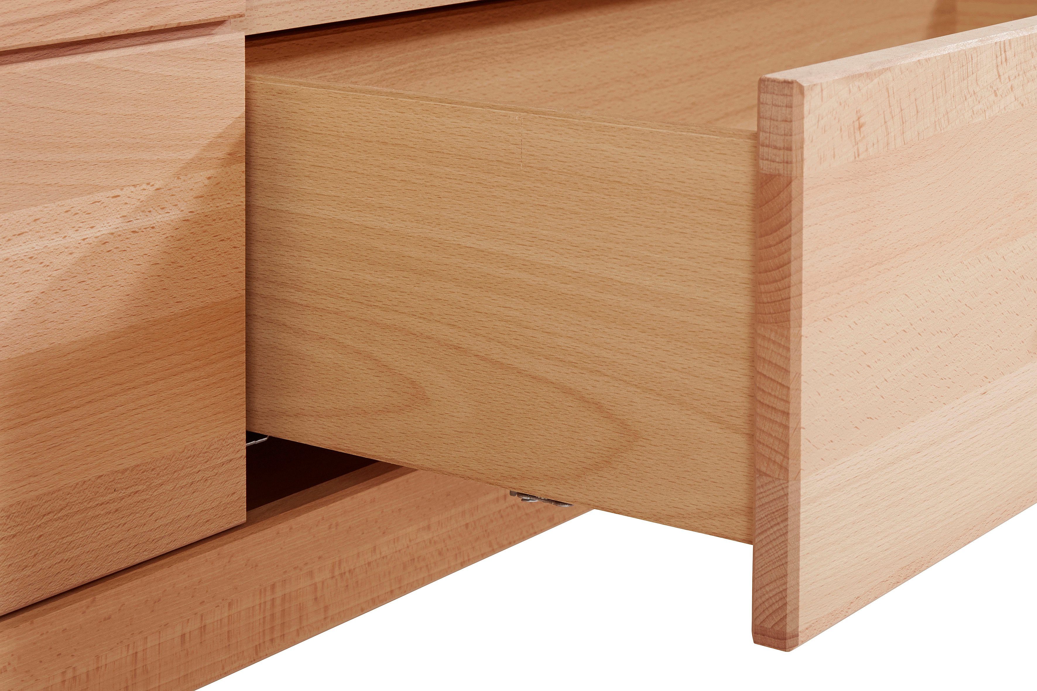VOGL Möbelfabrik Tv-meubel 1237 Massief houten front, breedte ca. 171 cm, met soft-close functie