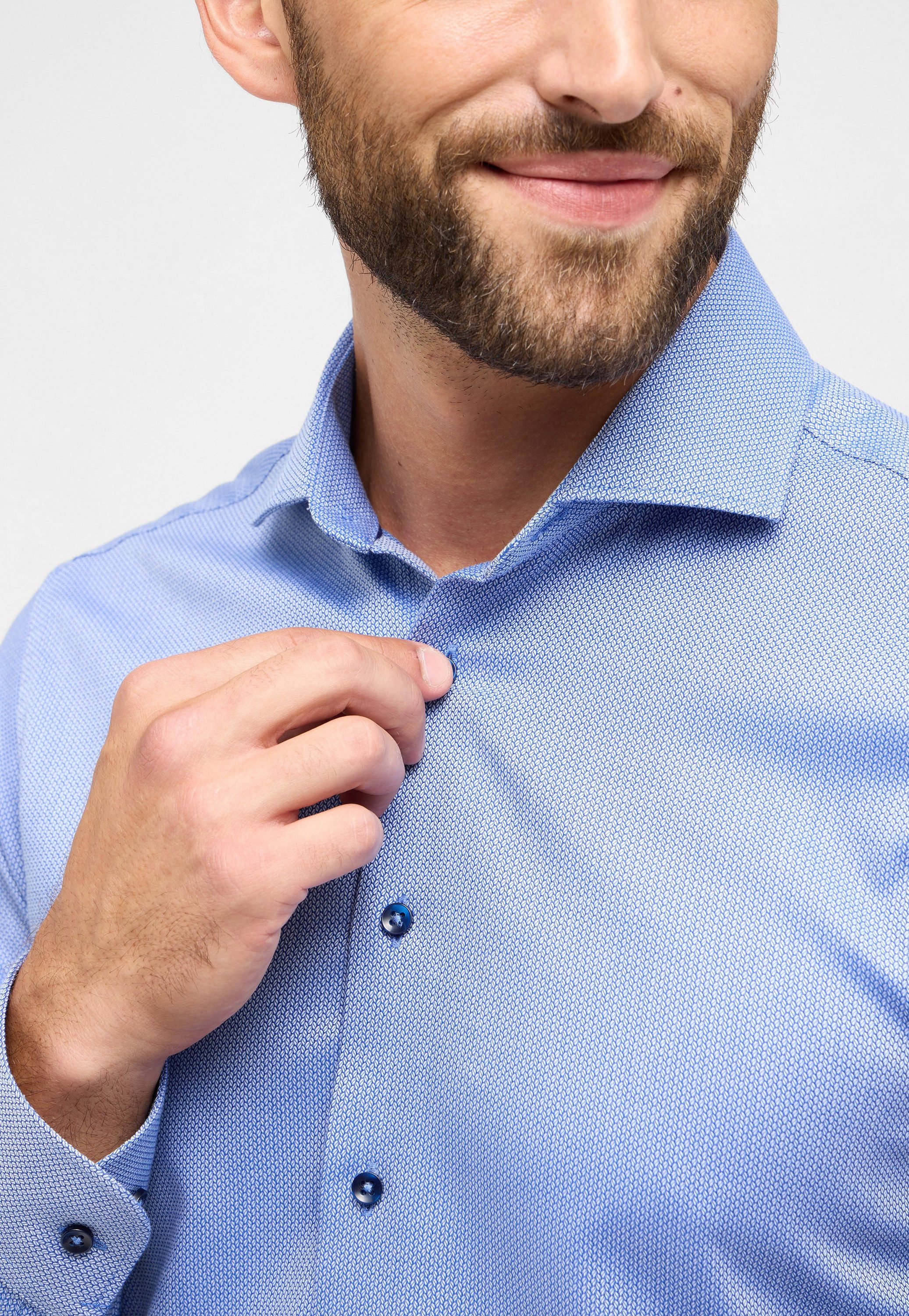 Eterna Overhemd met lange mouwen Slim fit