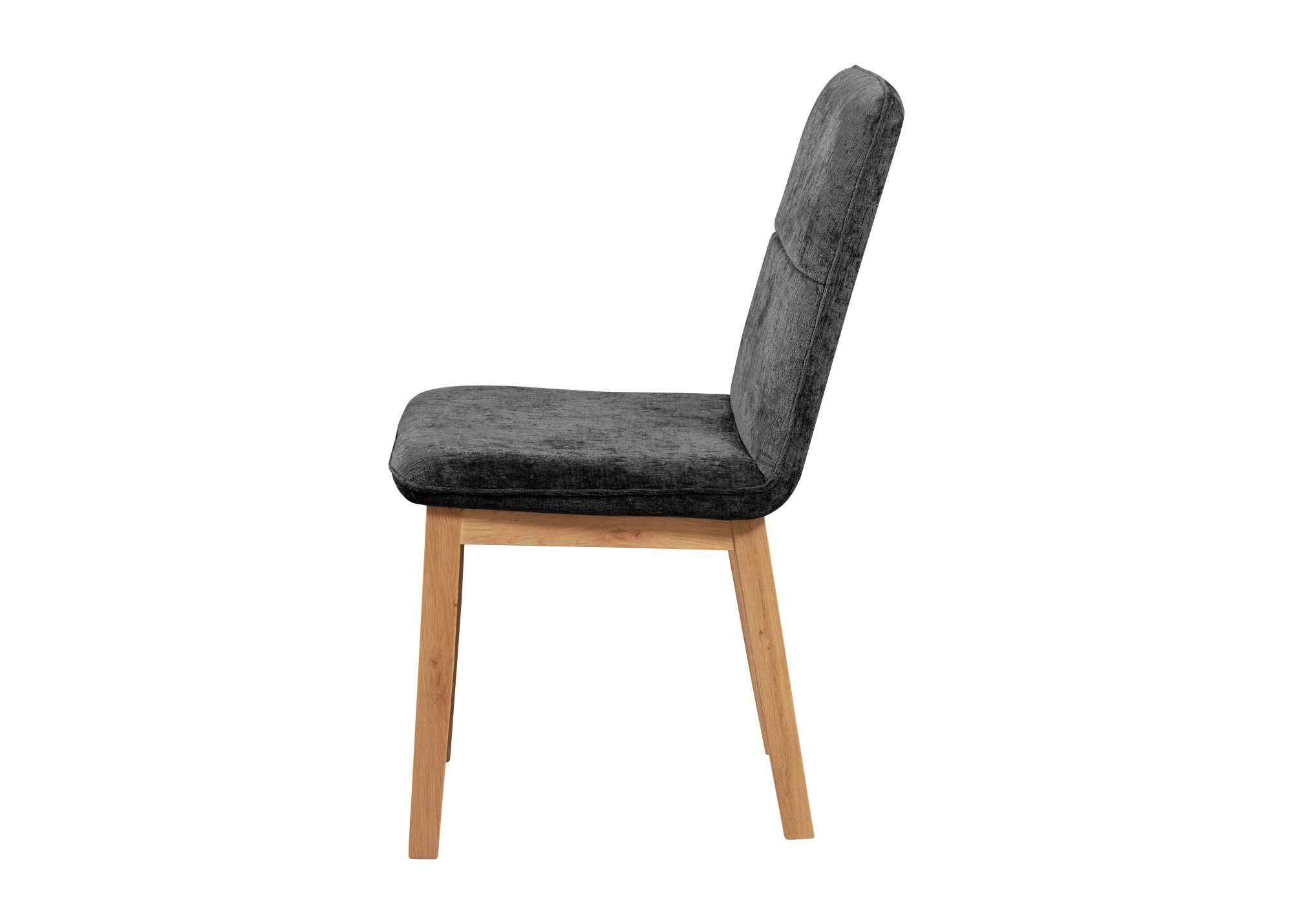 Home affaire Stoel met 4 poten Louise gestoffeerde stoel, eetstoel Frame en poten van massief eiken, modern landhuis (set, 2 stuks)