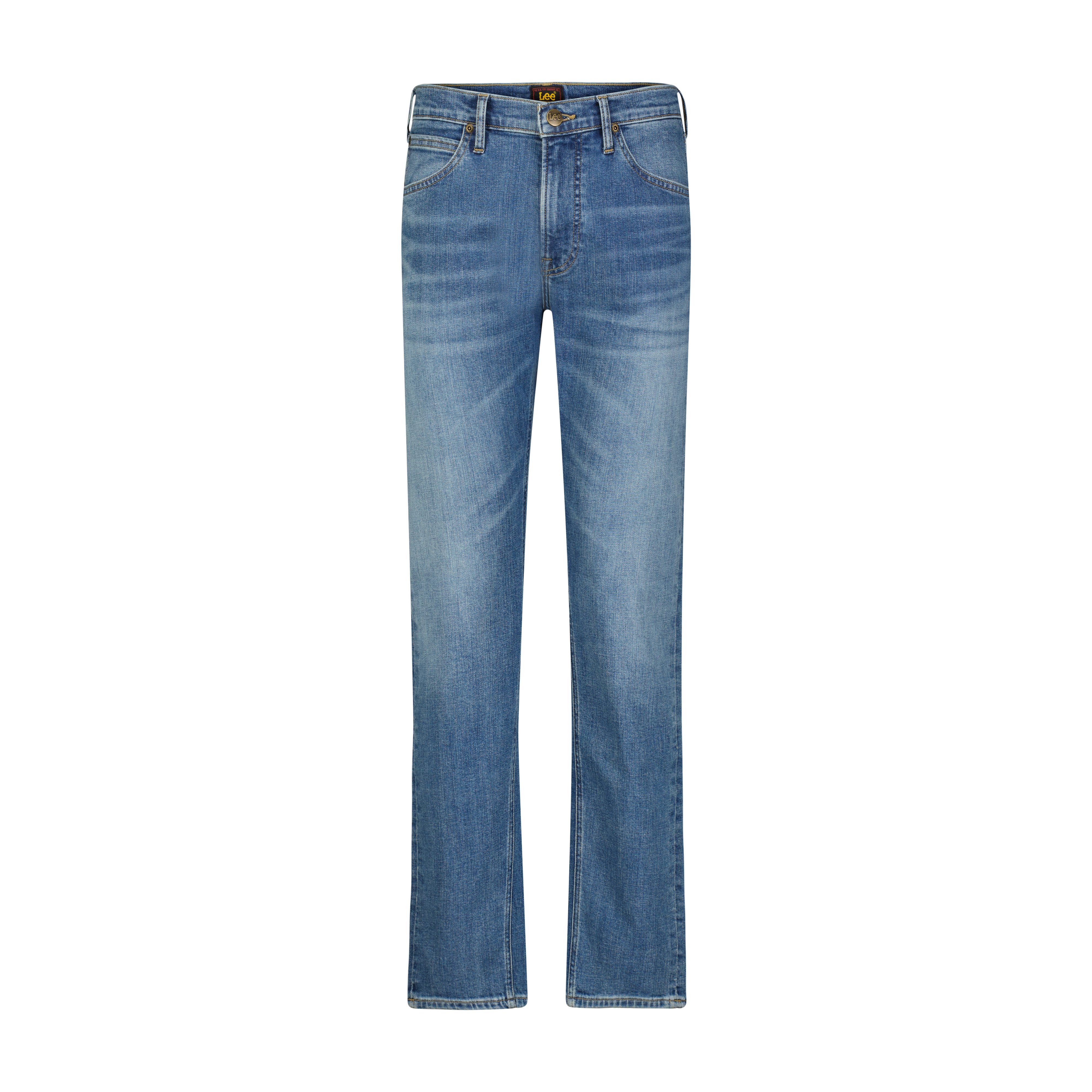 Lee Straight Fit Jeans met rits Blue Heren