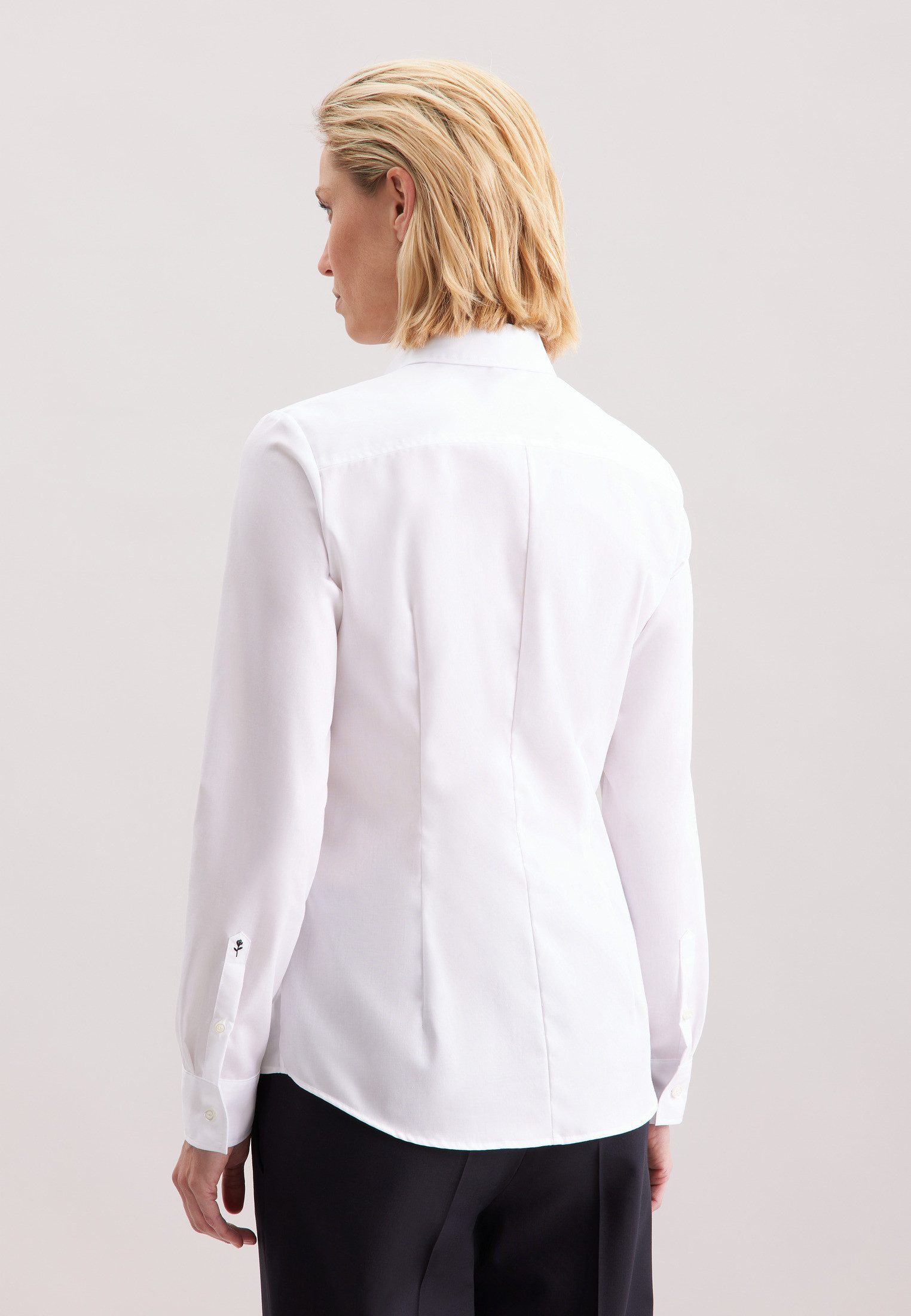 seidensticker Overhemdblouse Lange mouwen kraag uni