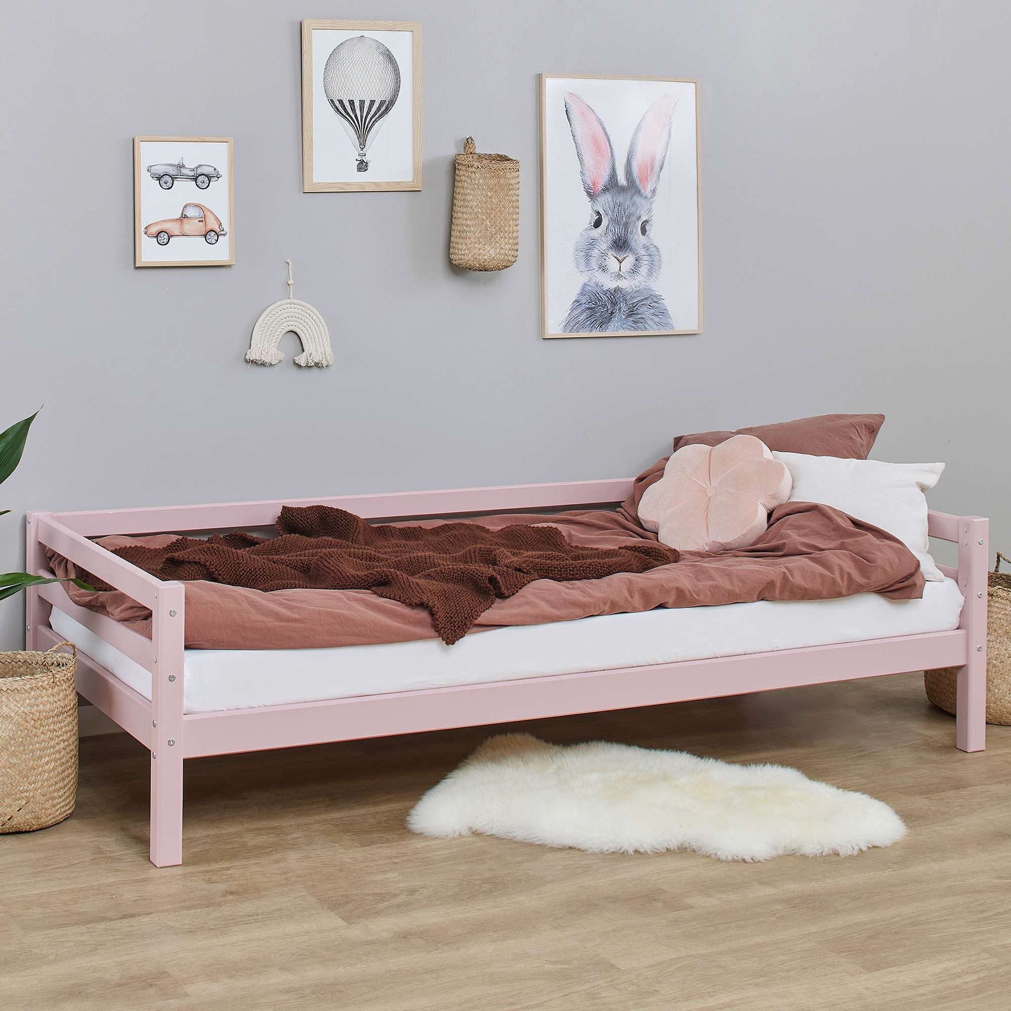 Hoppekids Slaapbank ECO Dream MY COLOR Kinderbed 90x200 massief wit of groen