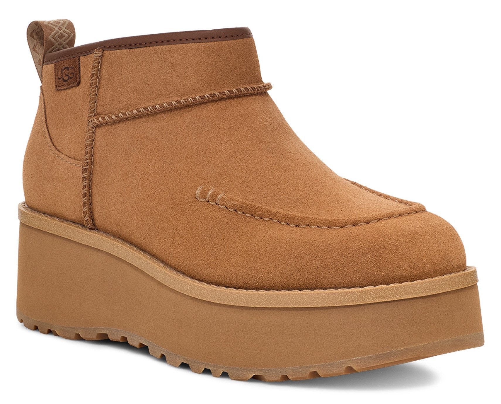 UGG Plateaulaarsjes CITYFUNC ULTRA MINI , plateaulaarzen, winterlaarzen met binnenrits dames plateaulaarsjes maat 41 EU bruin