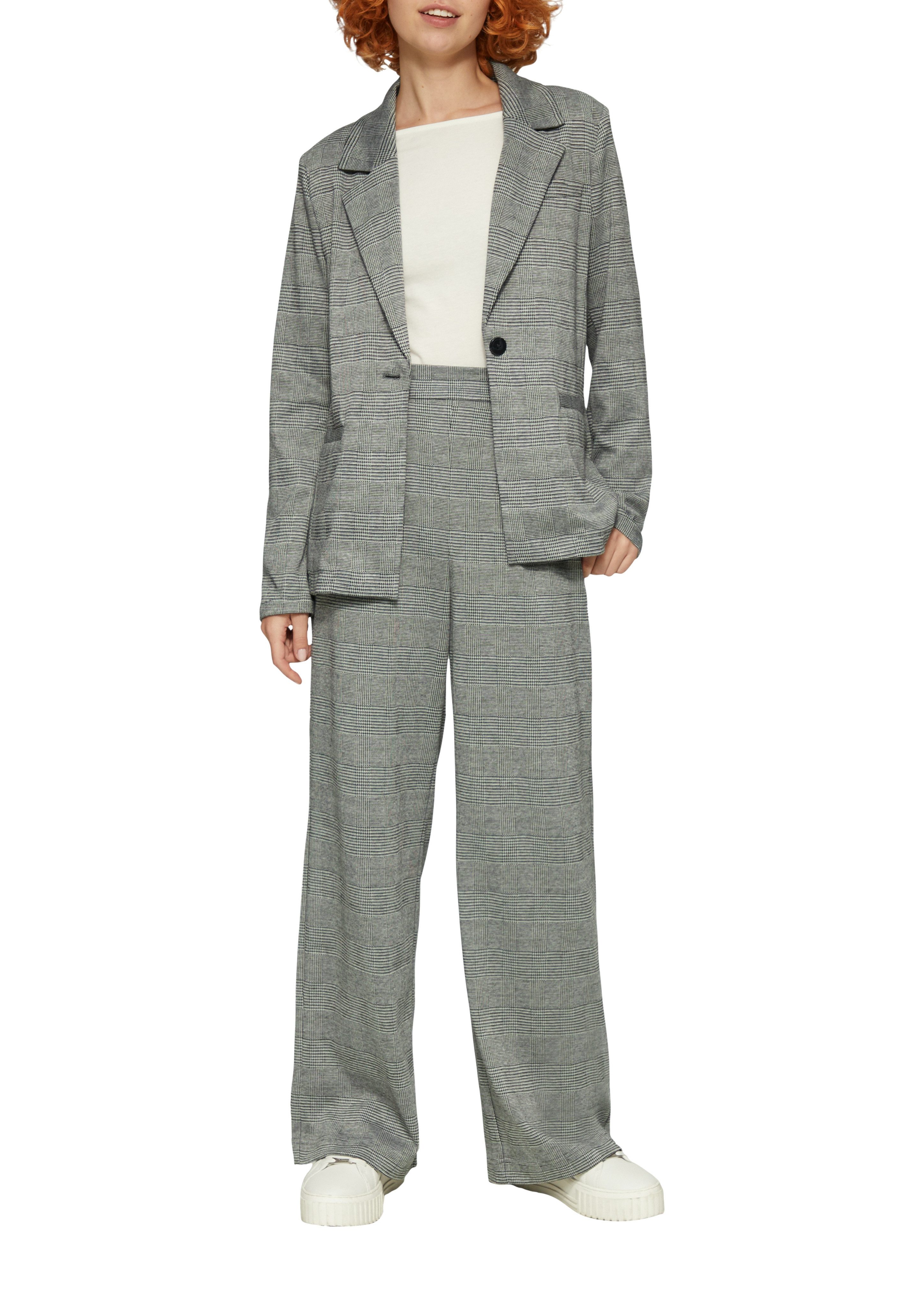Q/S designed by Lange blazer in geruite look
