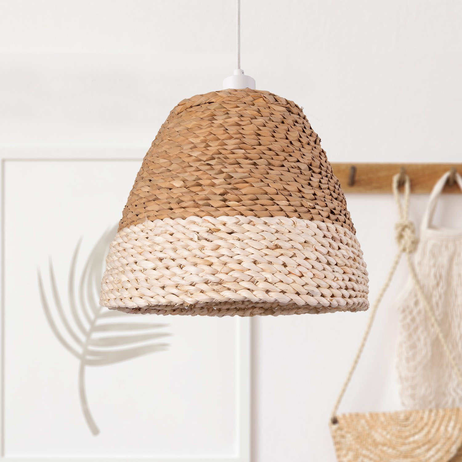 Paco Home Hanglamp Basto Plafondlamp LED woonkamer en slaapkamer, gras, decoratie E27