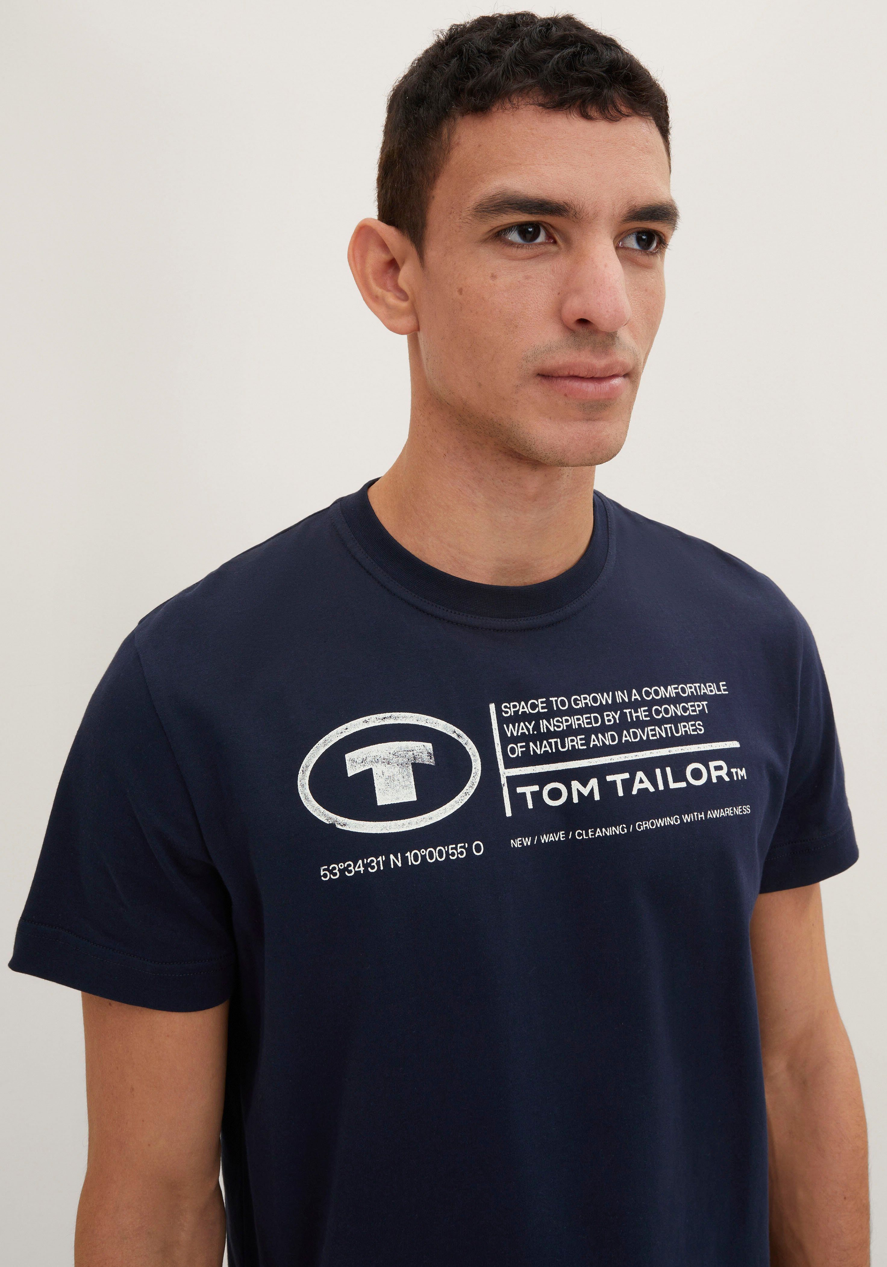 Tom Tailor Shirt met print Tom Tailor heren T-shirt, frontprint