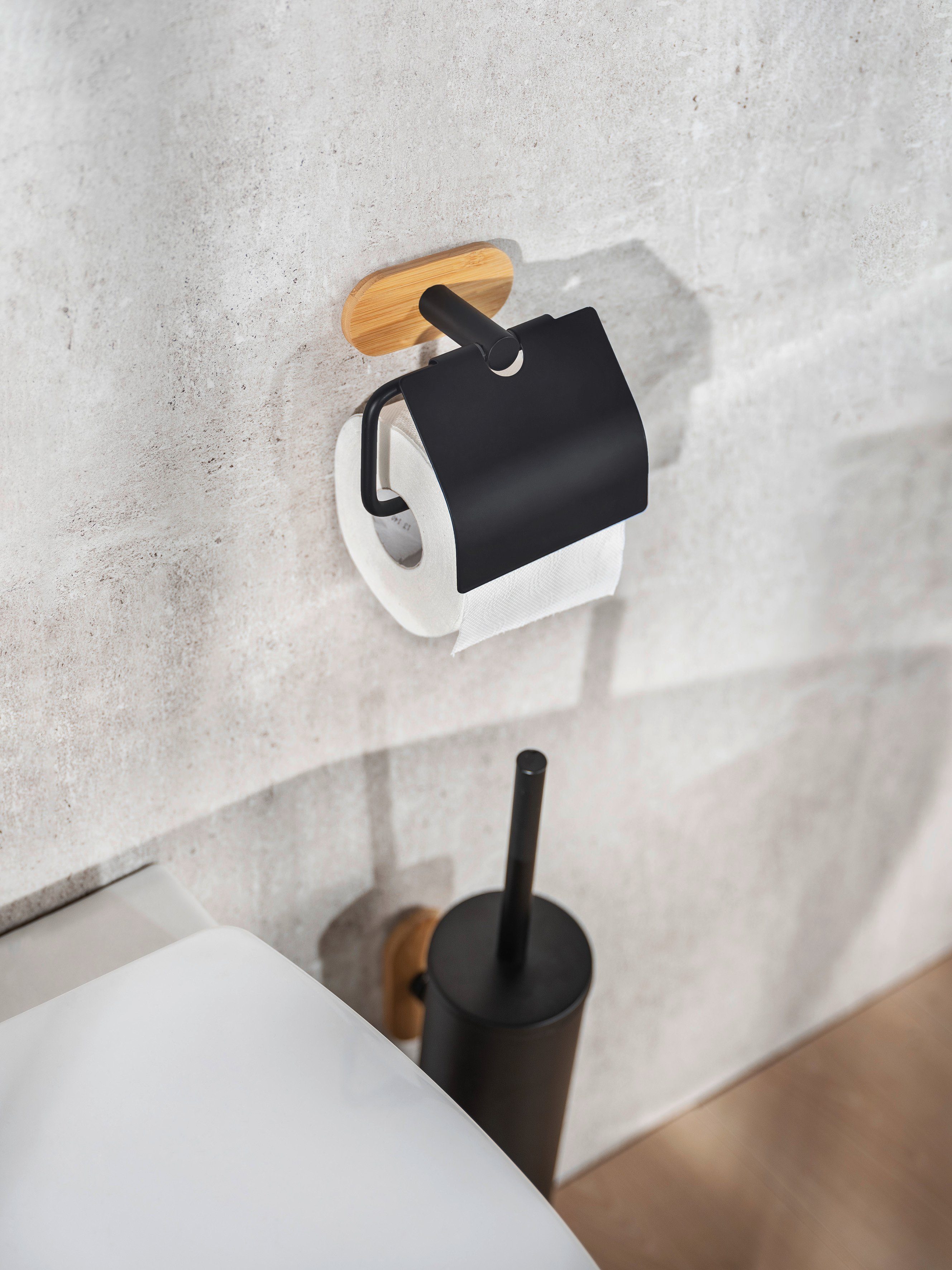 WENKO Toiletrolhouder Turbo-Loc® Orea Bamboo Bevestigen zonder boren