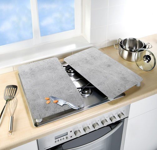 WENKO Kookplaatdeksel Universeel model Beton (set, 2-delig)