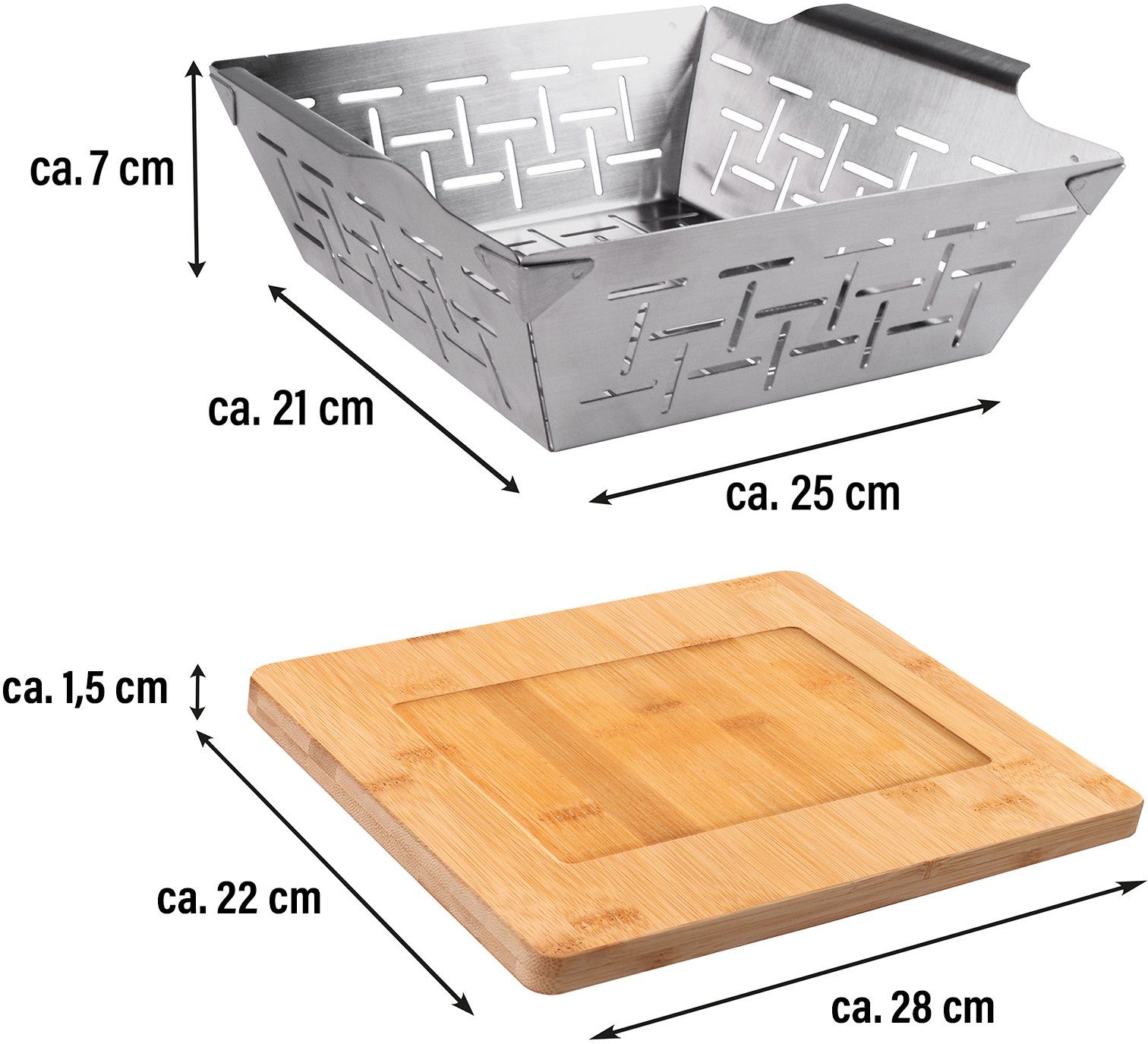 FREYERSBACHER Barbecueschaal voor elke barbecue en geschikt voor de oven (set, 2-delig)