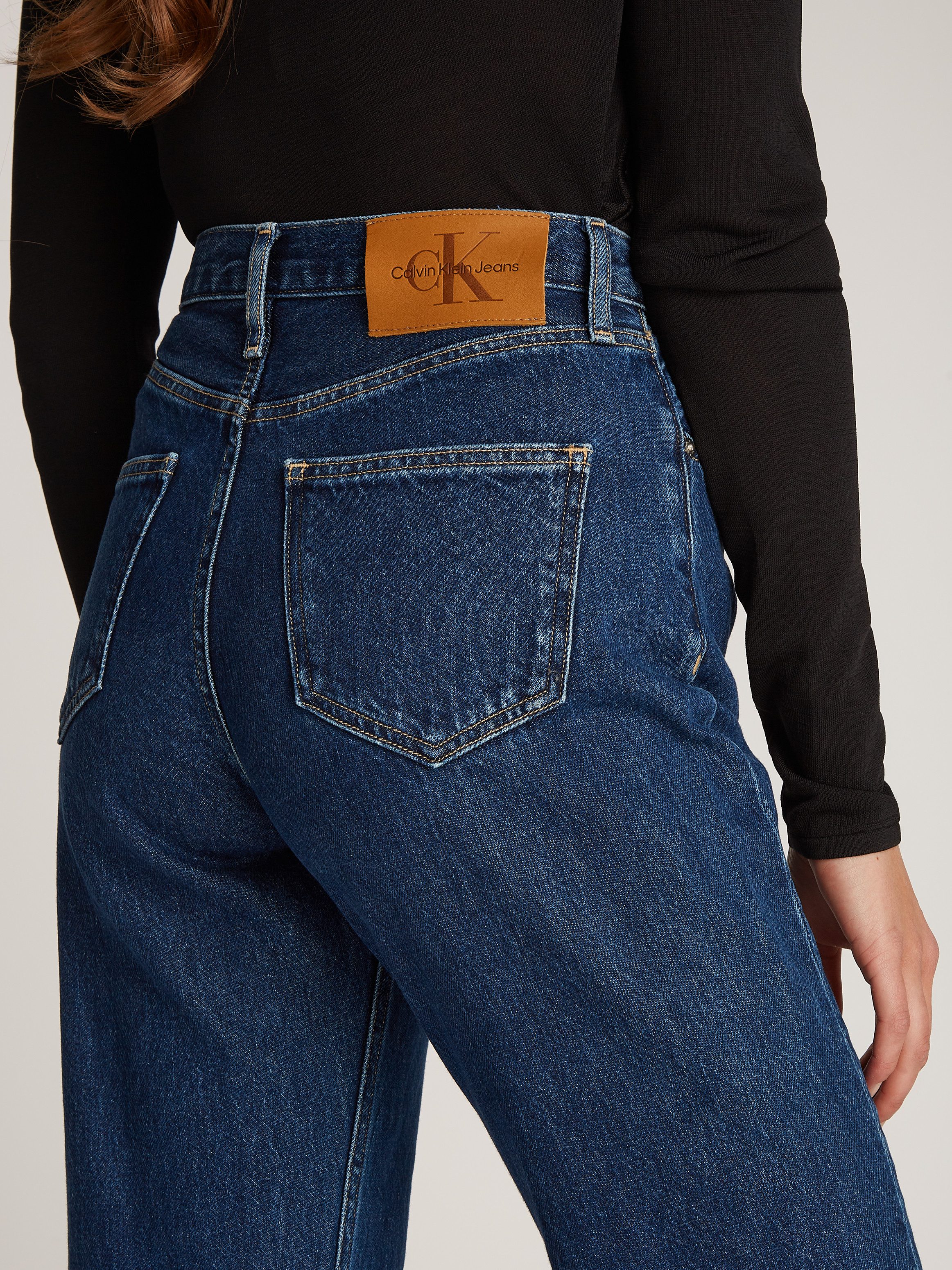 Calvin Klein Bootcut jeans AUTHENTIC BOOTCUT met stone-wash look, met muntzakje
