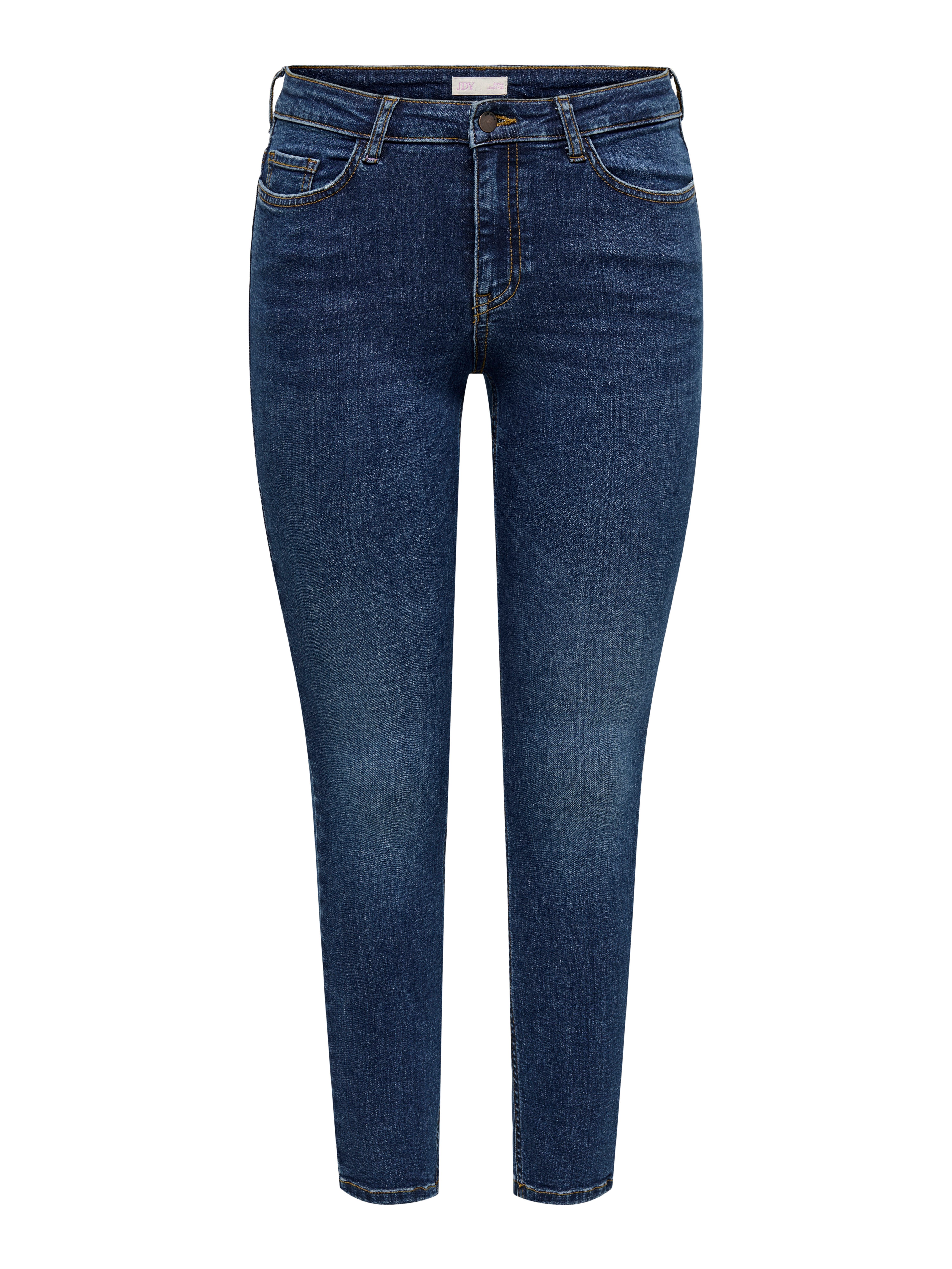 JDY Skinny fit jeans JDYFINA MW SKINNY ANK JNS DB NOOS DNM