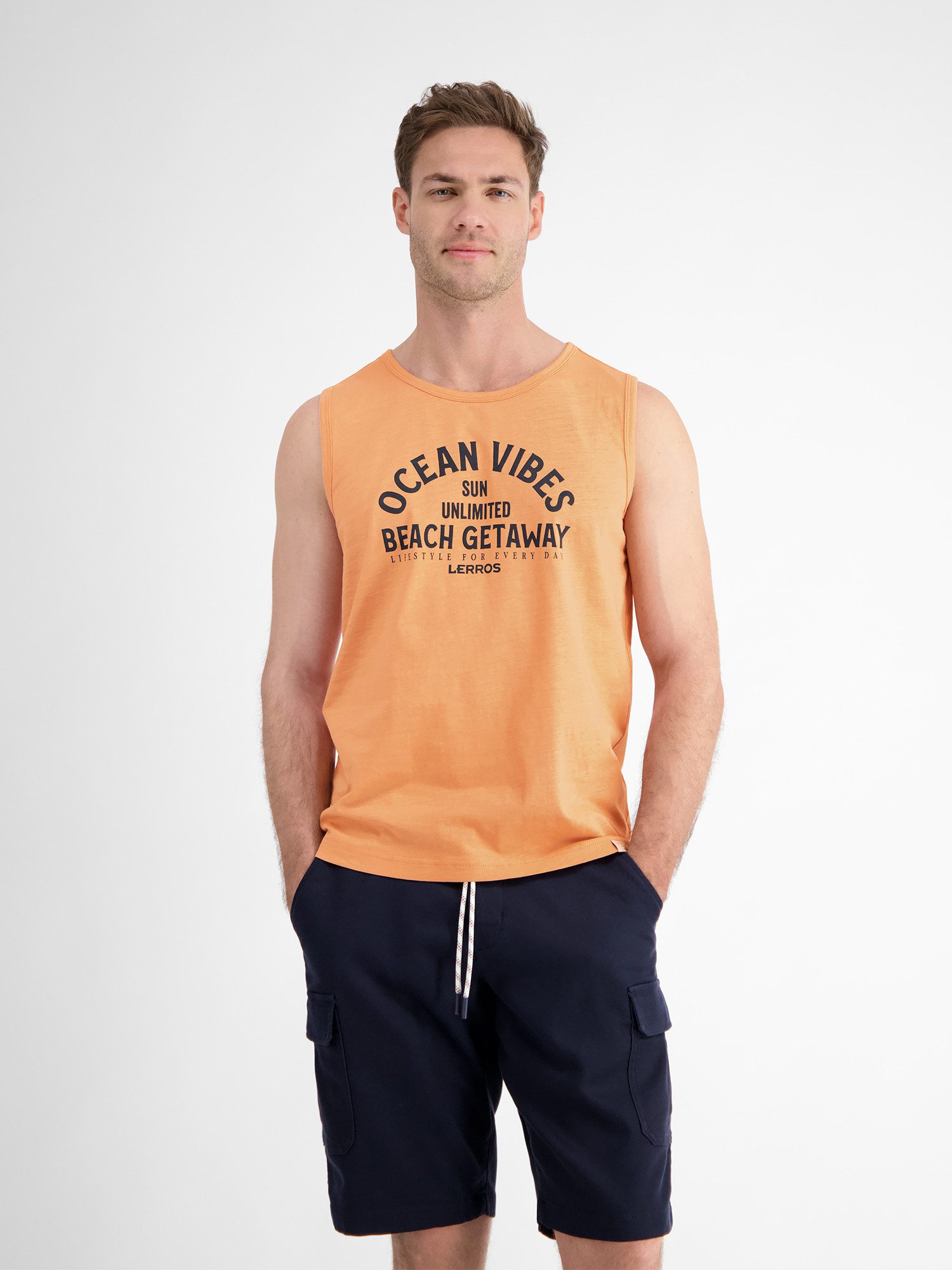 Lerros Muscle-shirt LERROS heren tanktop met borstprint