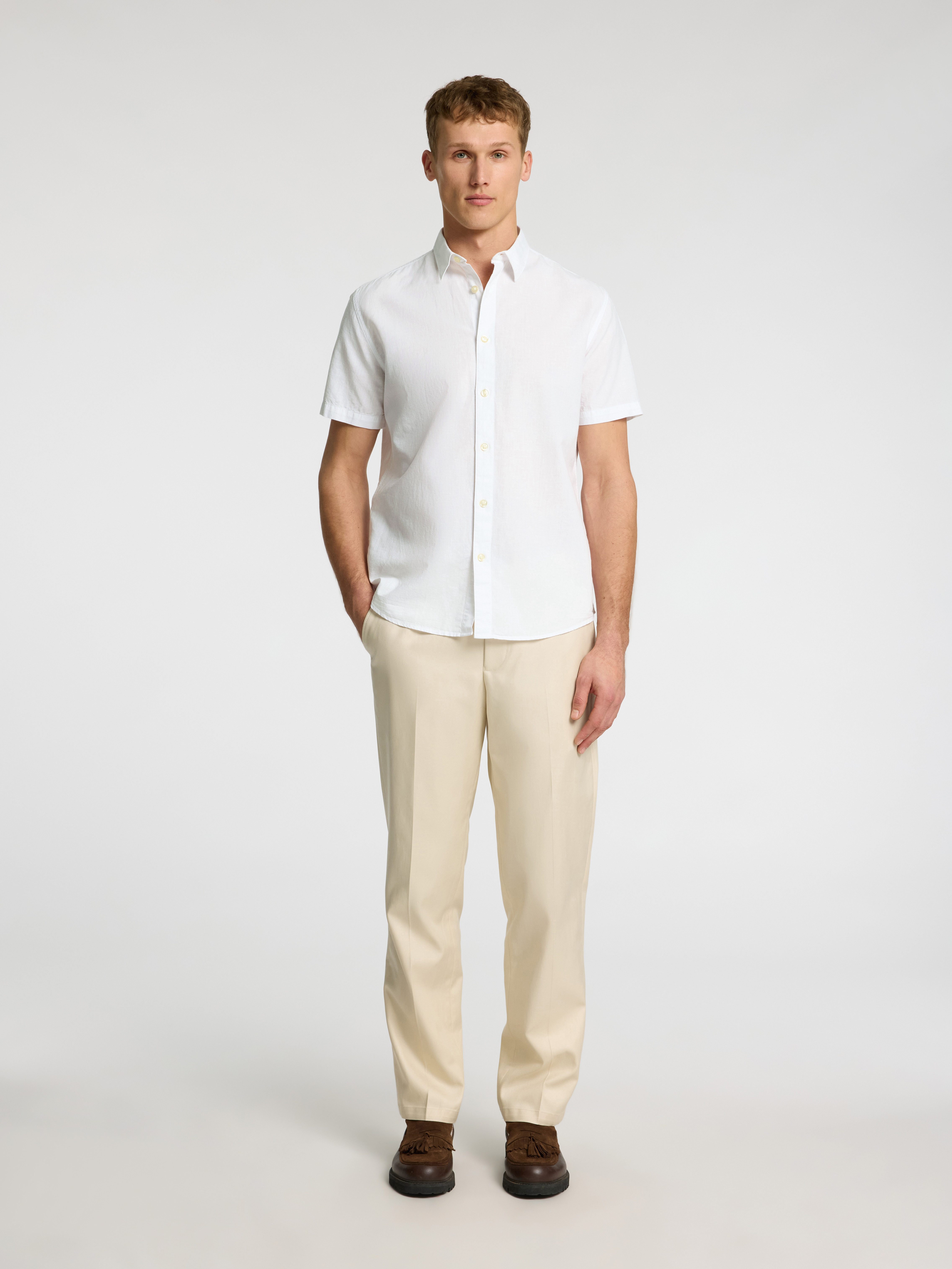 SELECTED HOMME Overhemd met korte mouwen SLHREG-SUN SHIRT SS NOOS
