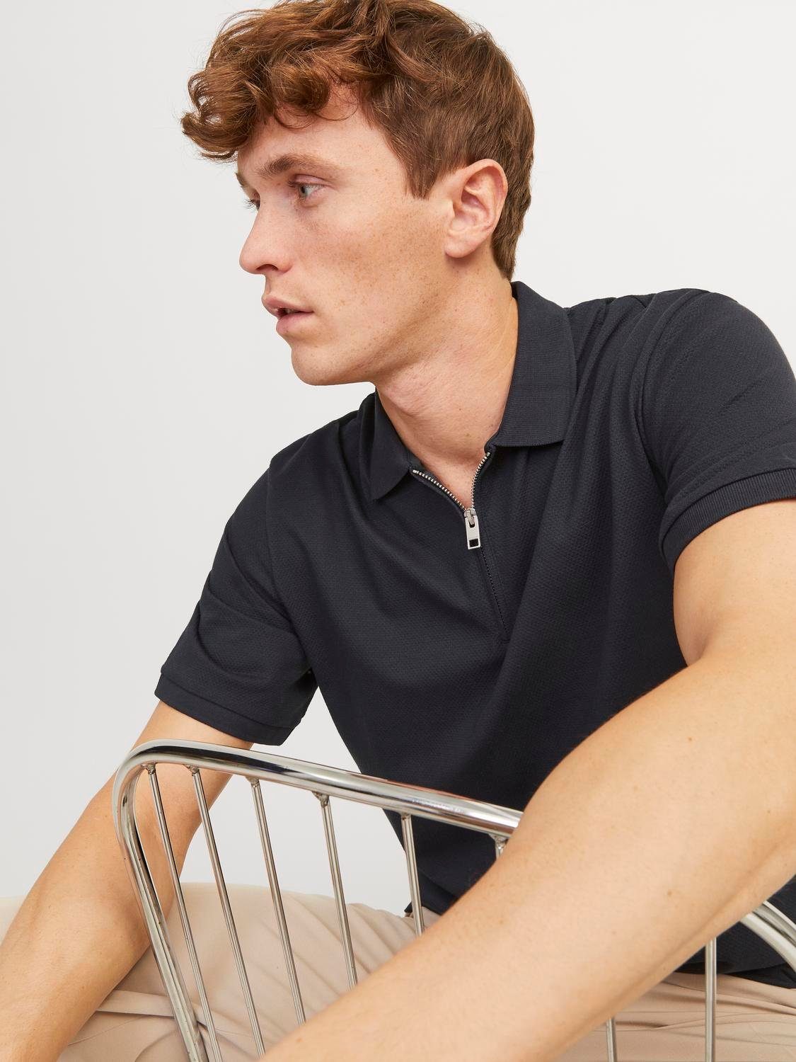 Jack & Jones Poloshirt JJEMAC ZIP SS POLO SN