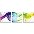 artland print op glas rook - abstract multicolor