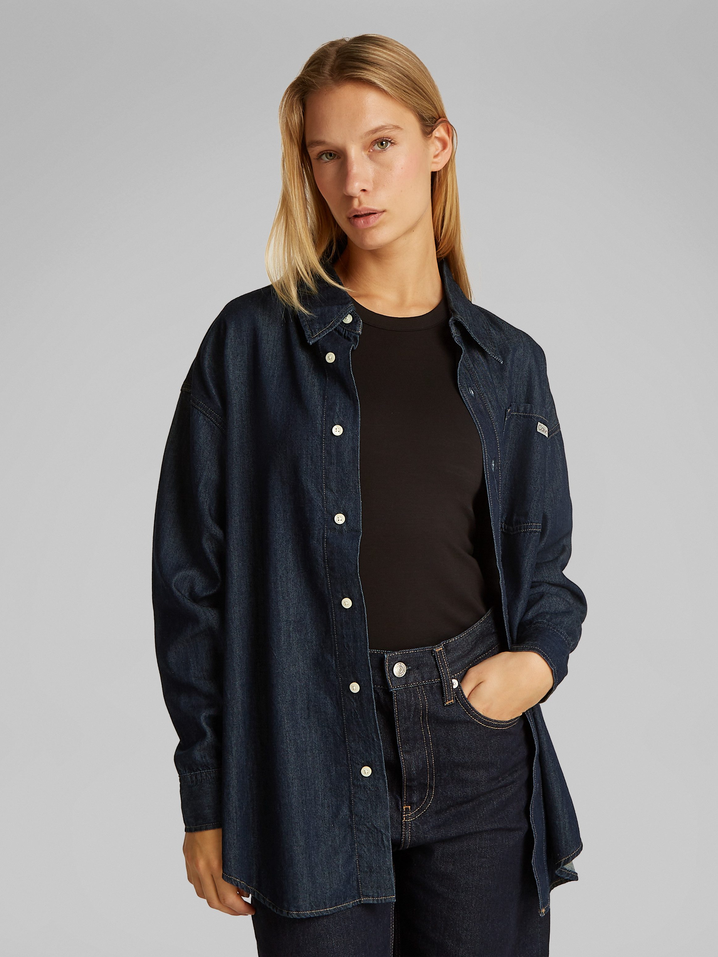 Calvin Klein Jeans blouse OVERSIZED LS DENIM SHIRT