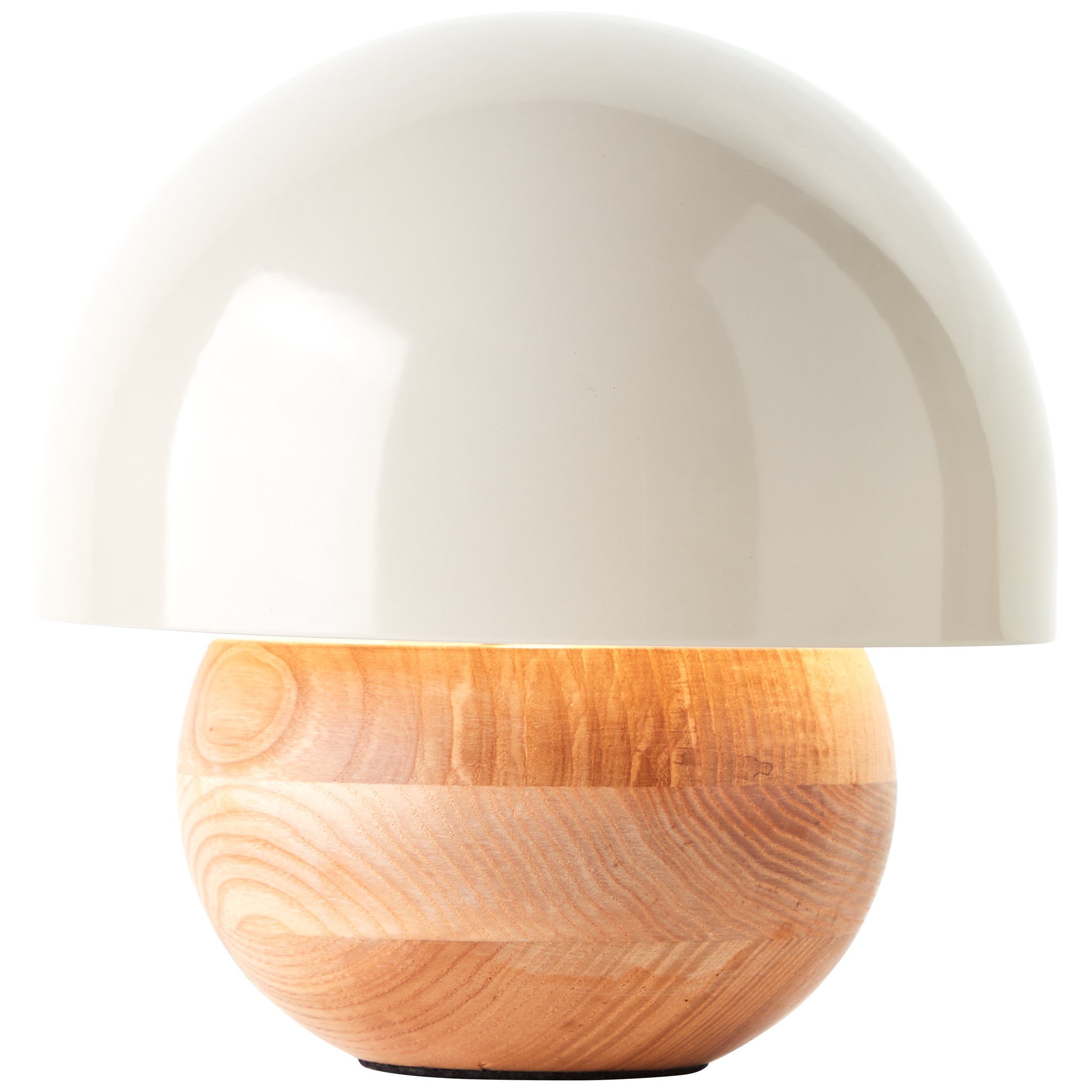 Brilliant Leuchten Tafellamp Nalam Paddenstoel tafellamp, Ø 20 cm, E14, hout/metaal
