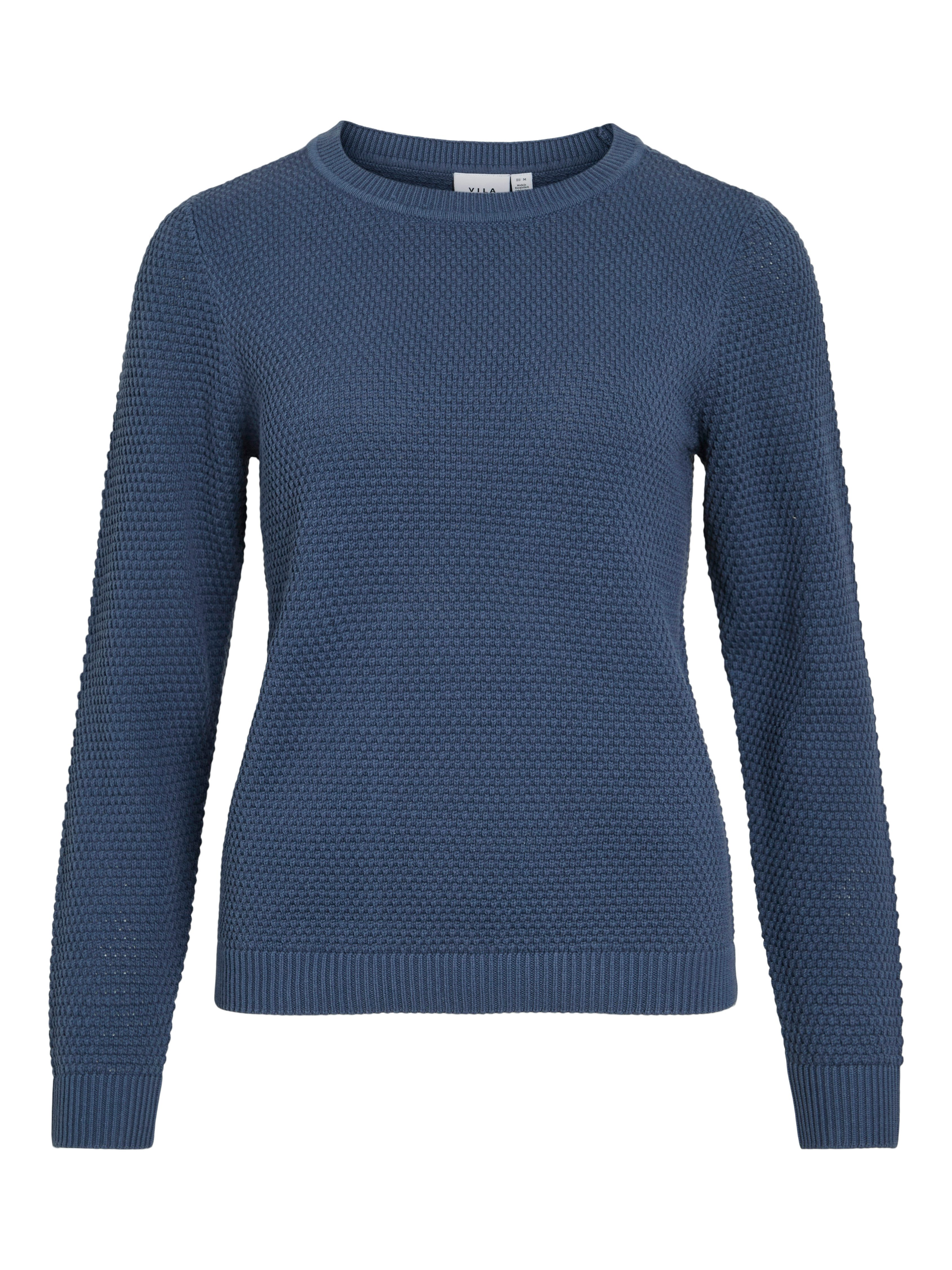 Vila Trui met ronde hals VIDALO O-NECK L/S KNIT TOP- NOOS