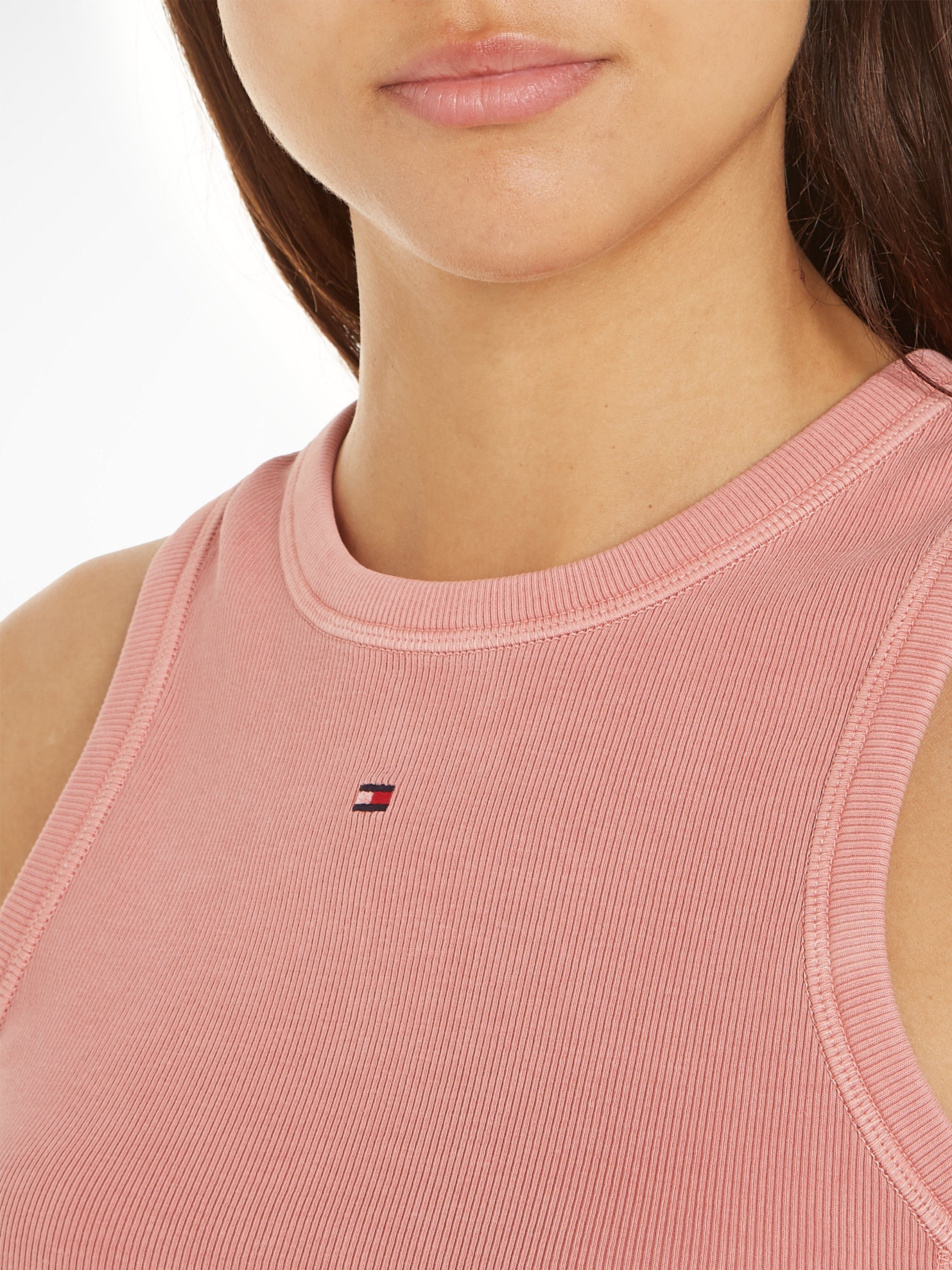Tommy Hilfiger Shirt met ronde hals MUTED GMD SLIM RIB TANK