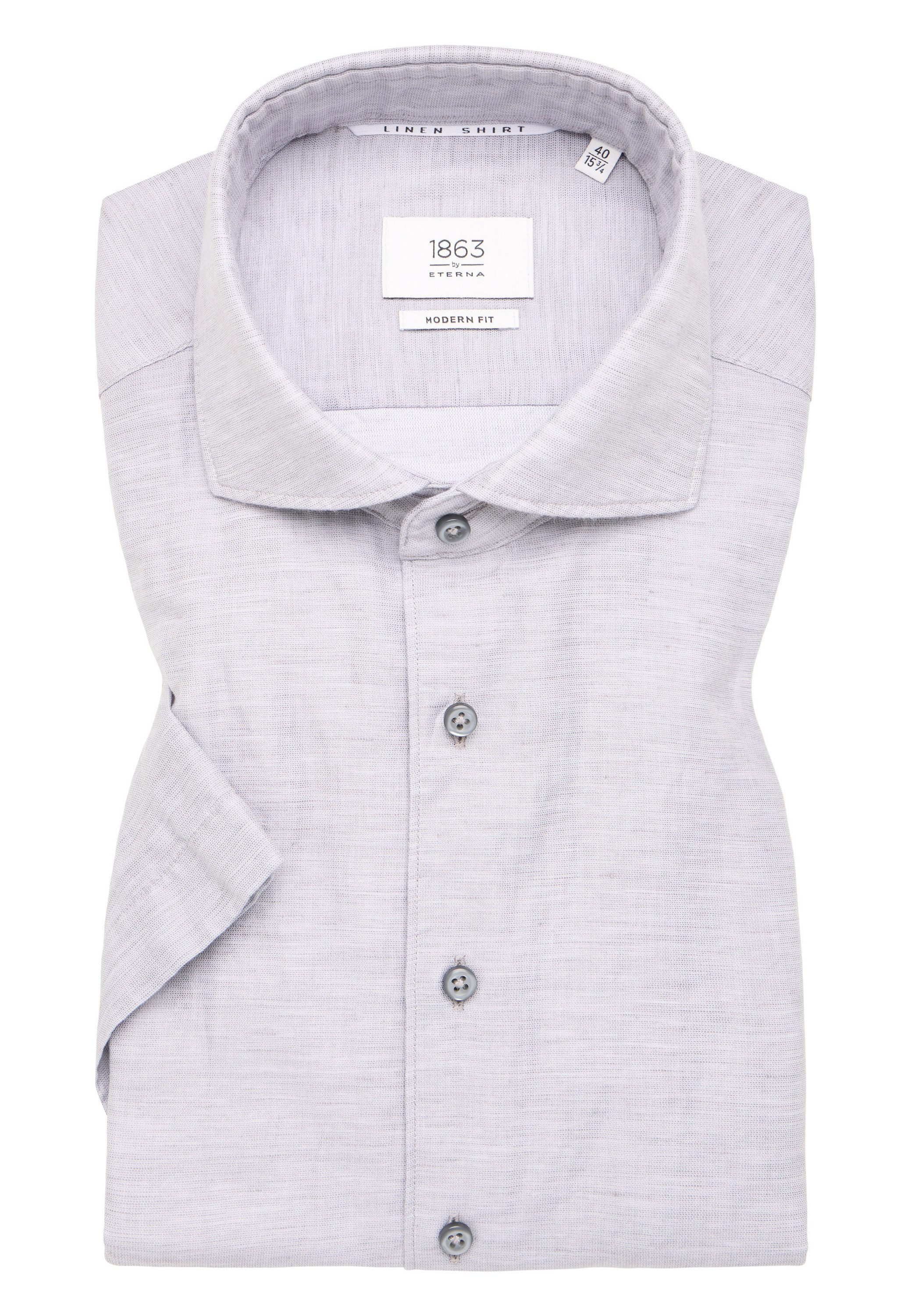 Eterna Overhemd met korte mouwen MODERN FIT EASY IRON (gemakkelijk te strijken)