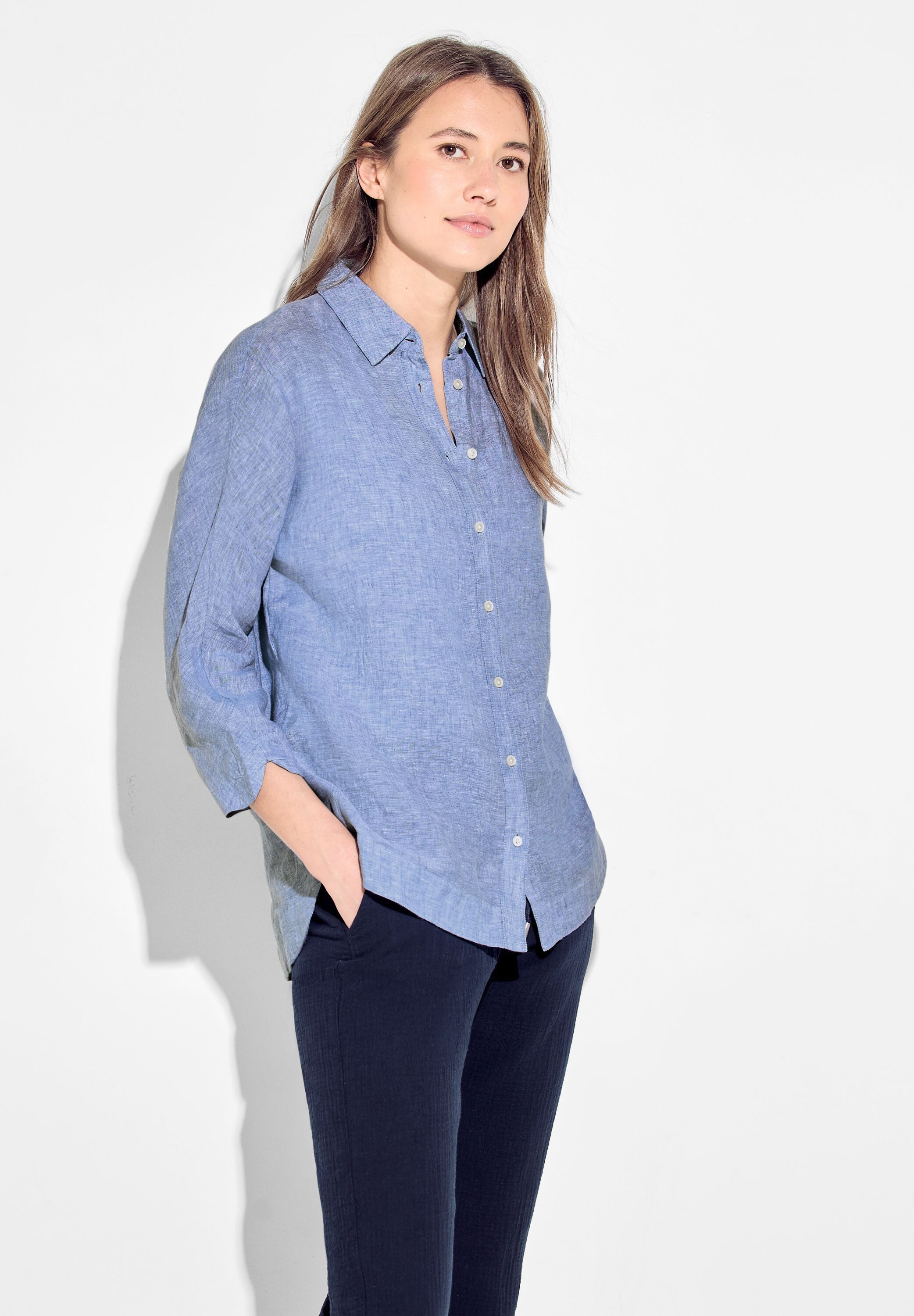 Cecil Overhemdblouse met 3 4-mouwen