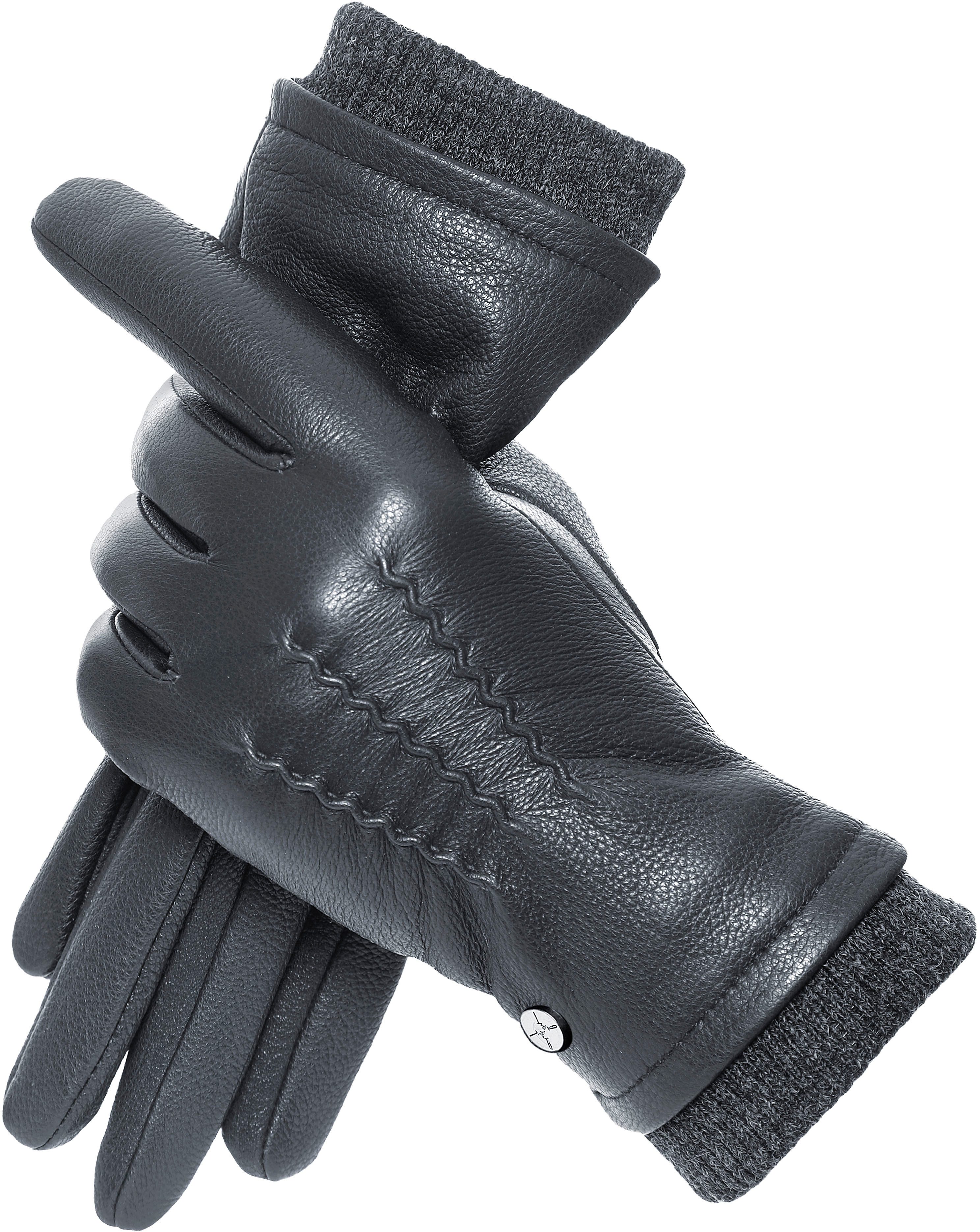 PEARLWOOD Leren handschoenen met fijne naden