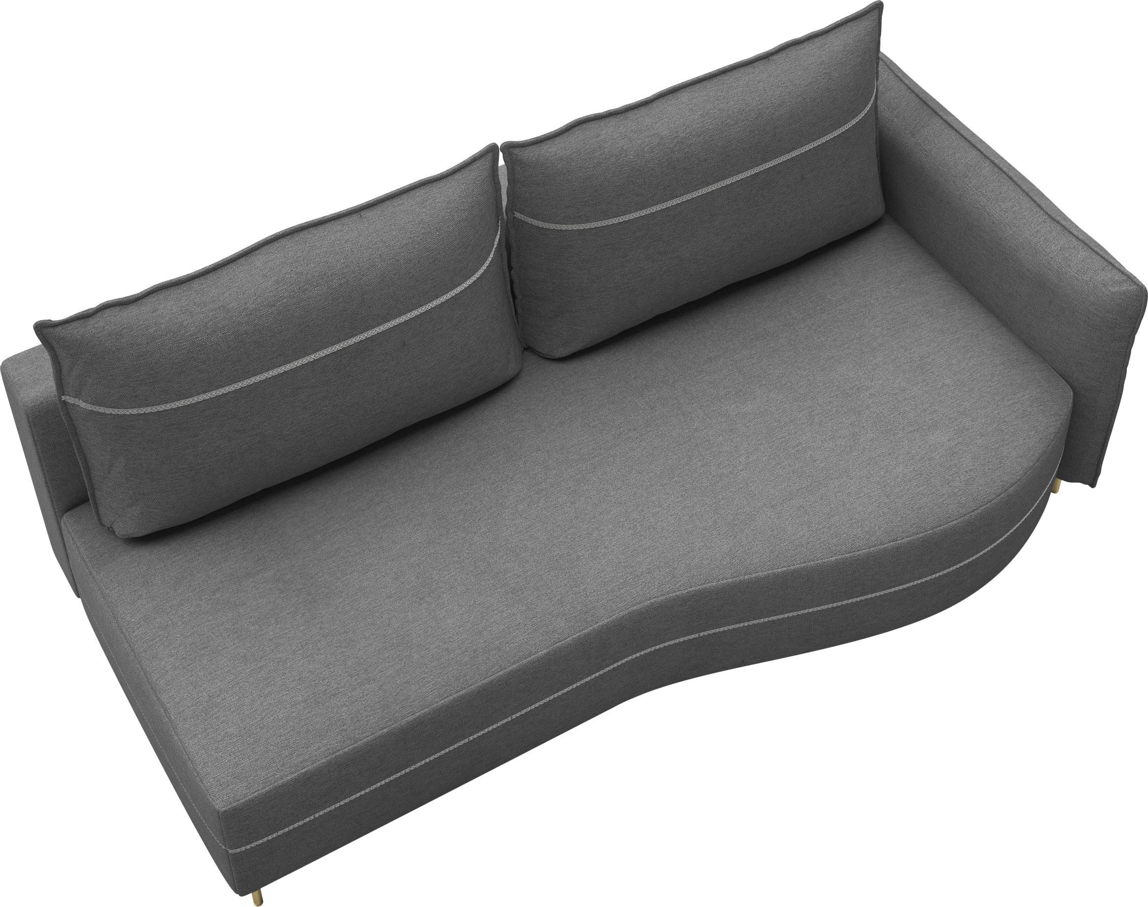 exxpo - sofa fashion Loungebank Met mooie contrastnaad, solitairmeubel, comfortabel, smalle armleuning