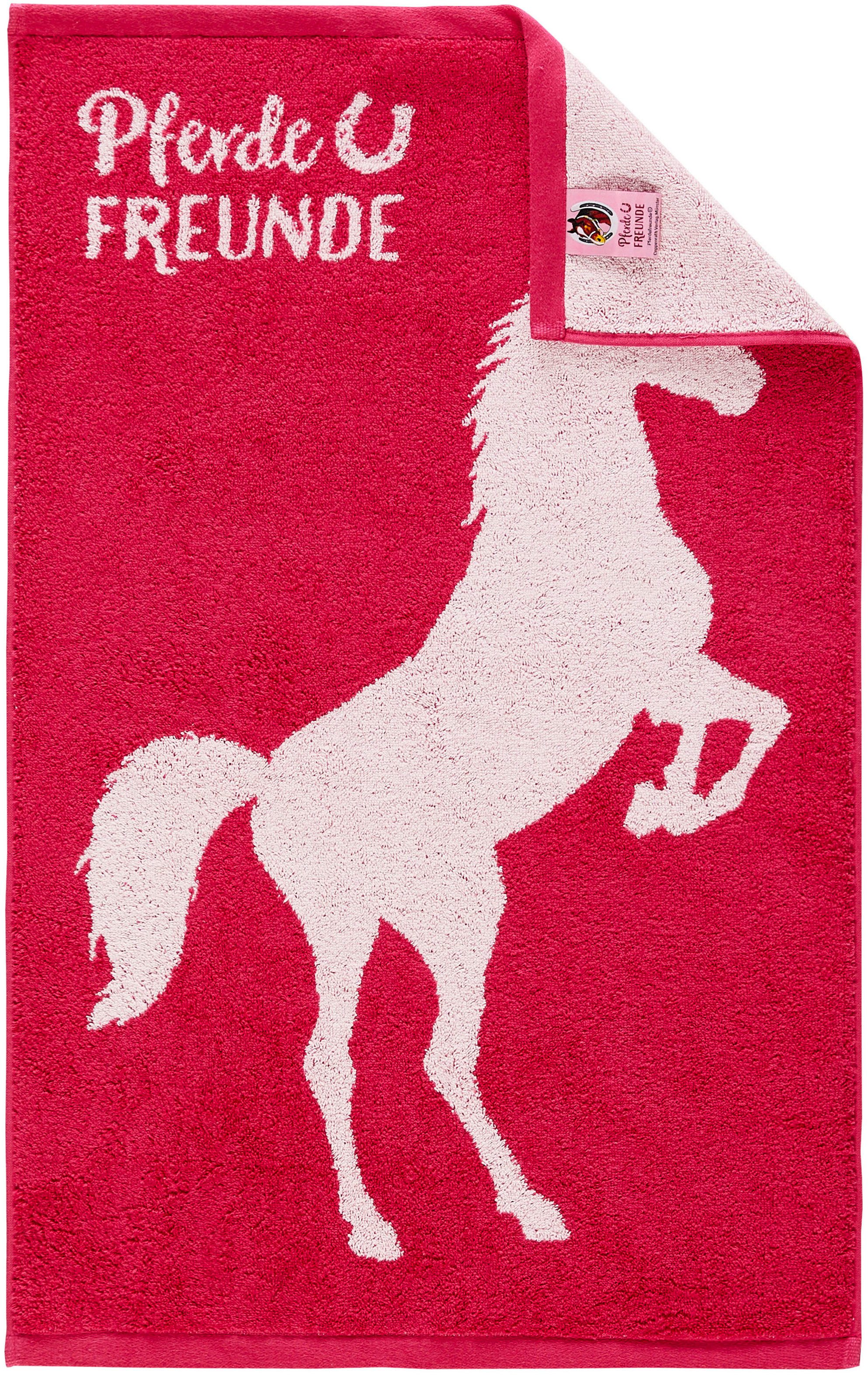 Dyckhoff Handdoekenset Paardenvrienden Complete sets: Handdoeken, douchehanddoeken en bijpassende washandschoenen (set, 5-delig) handdoeken roze