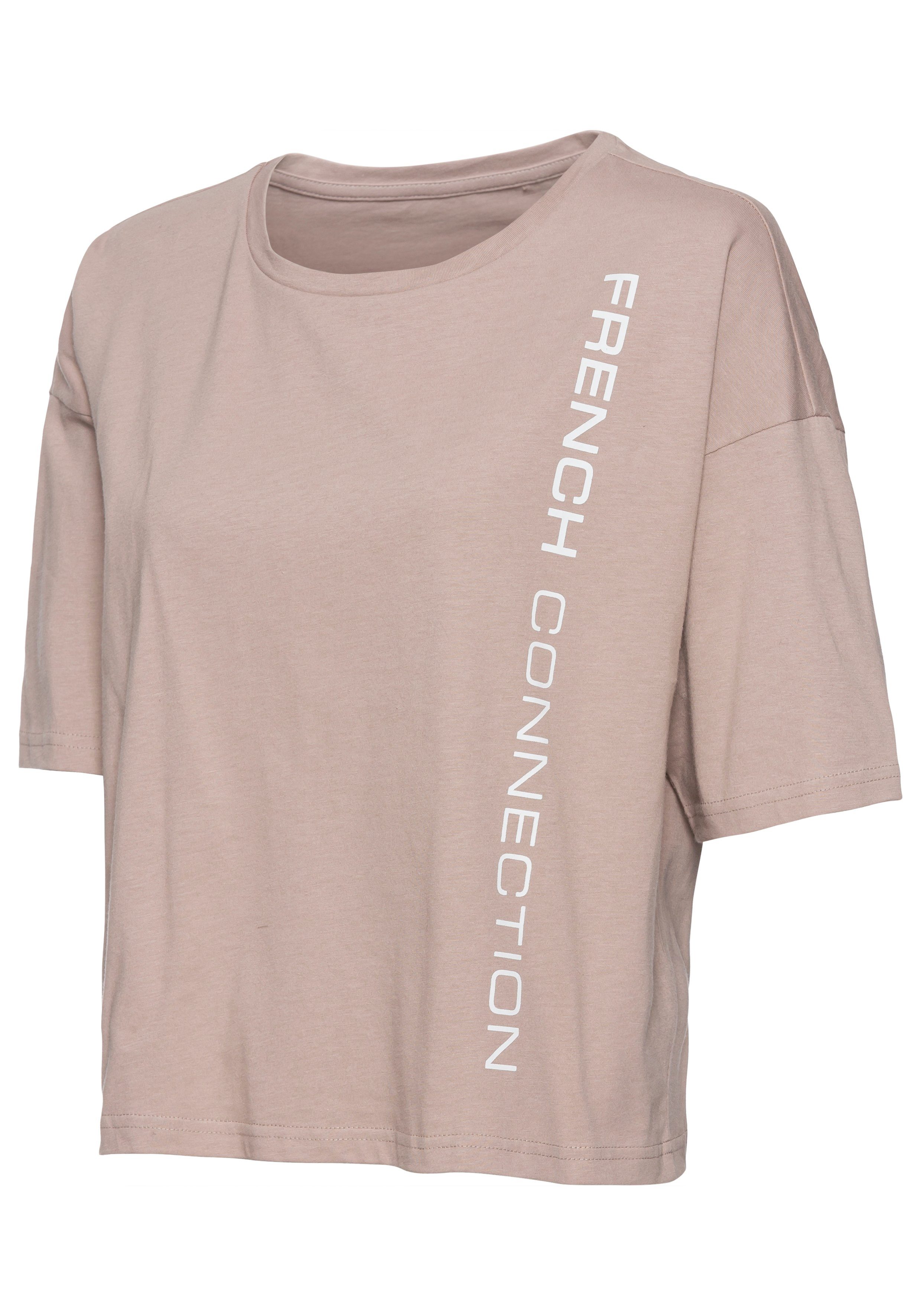 French Connection T-shirt met wijde mouwen en logo-print