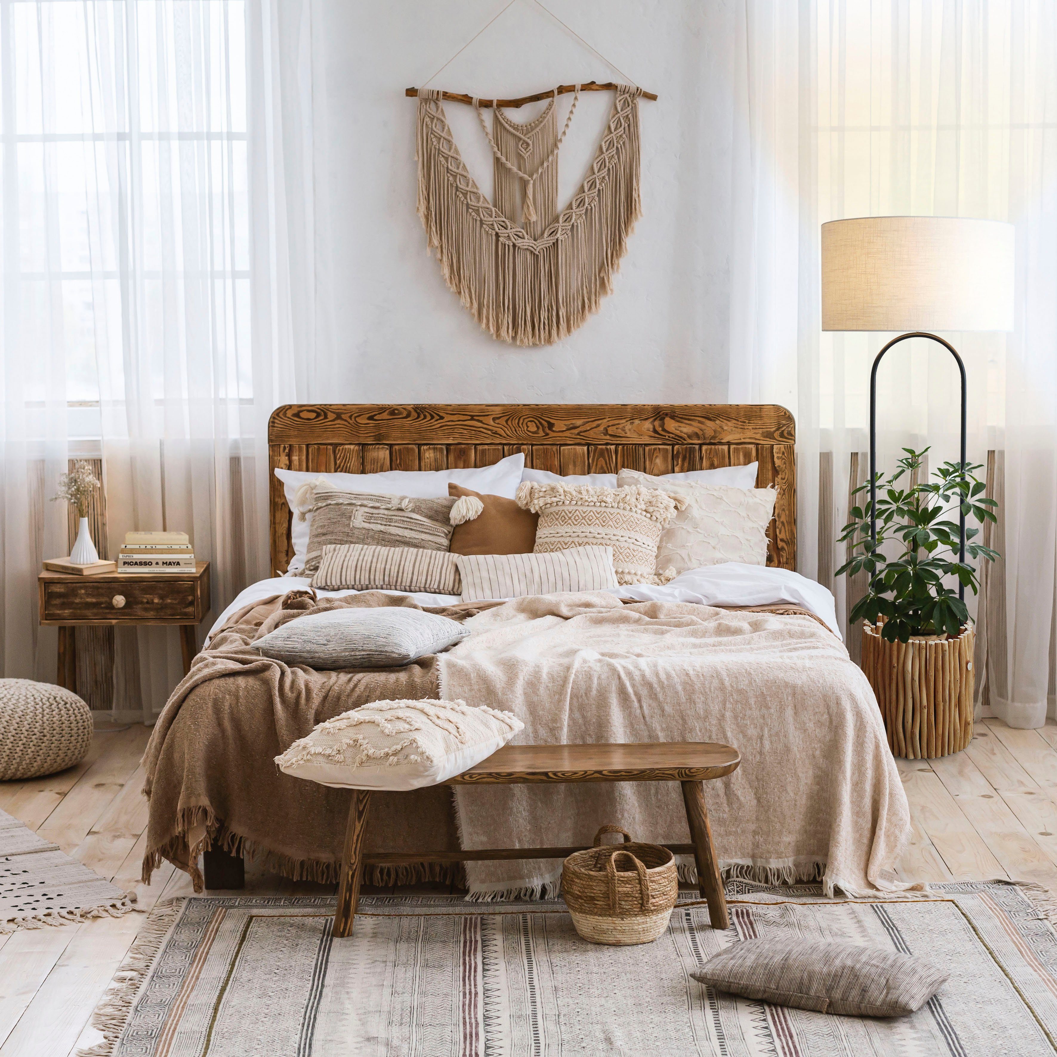 SalesFever Staande lamp Branches handgemaakt, met plantenmand (1 stuk)