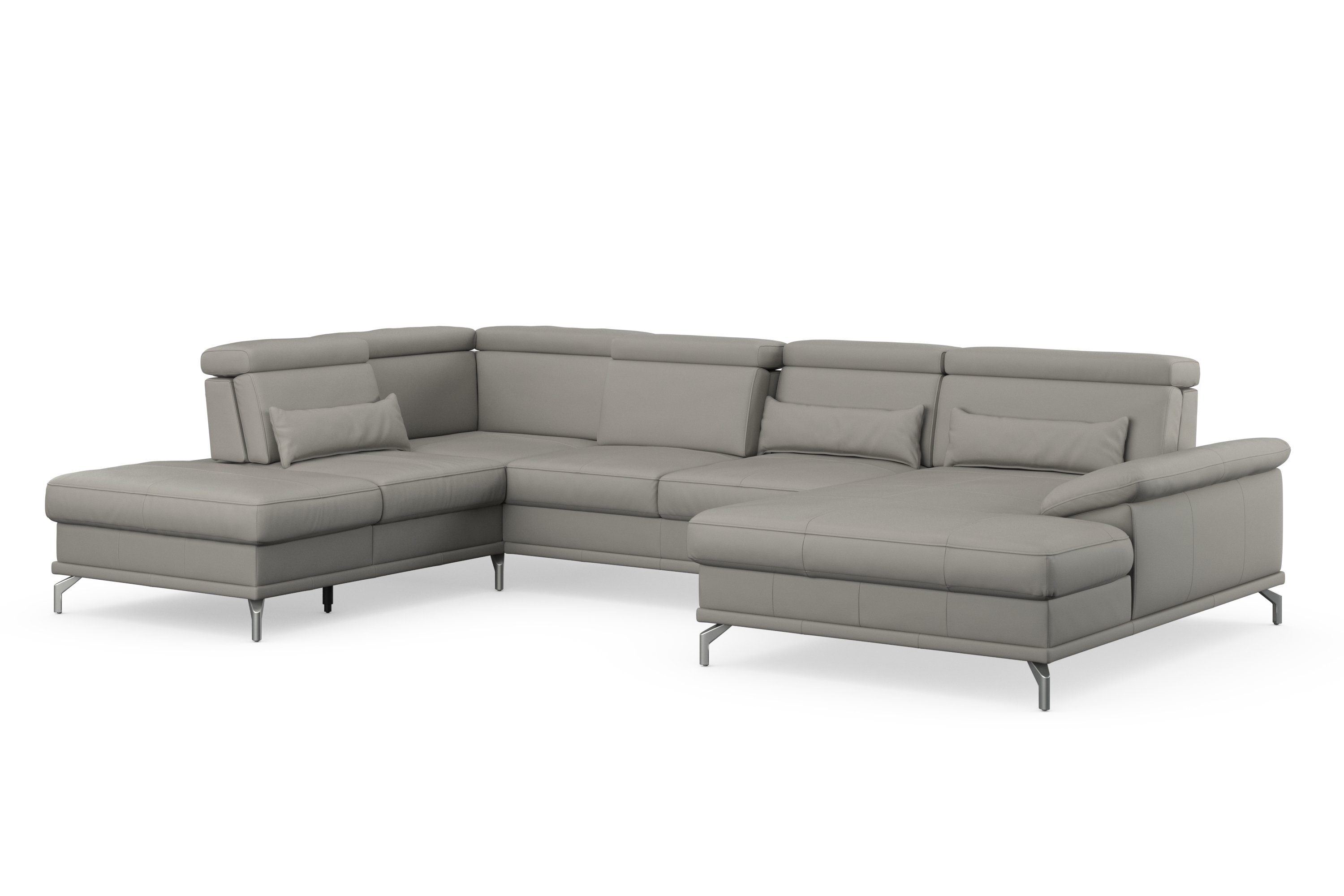 sit&more Zithoek Cabrio U-vorm, met zitdiepteverstelling, arm- en hoofdsteunverstelling