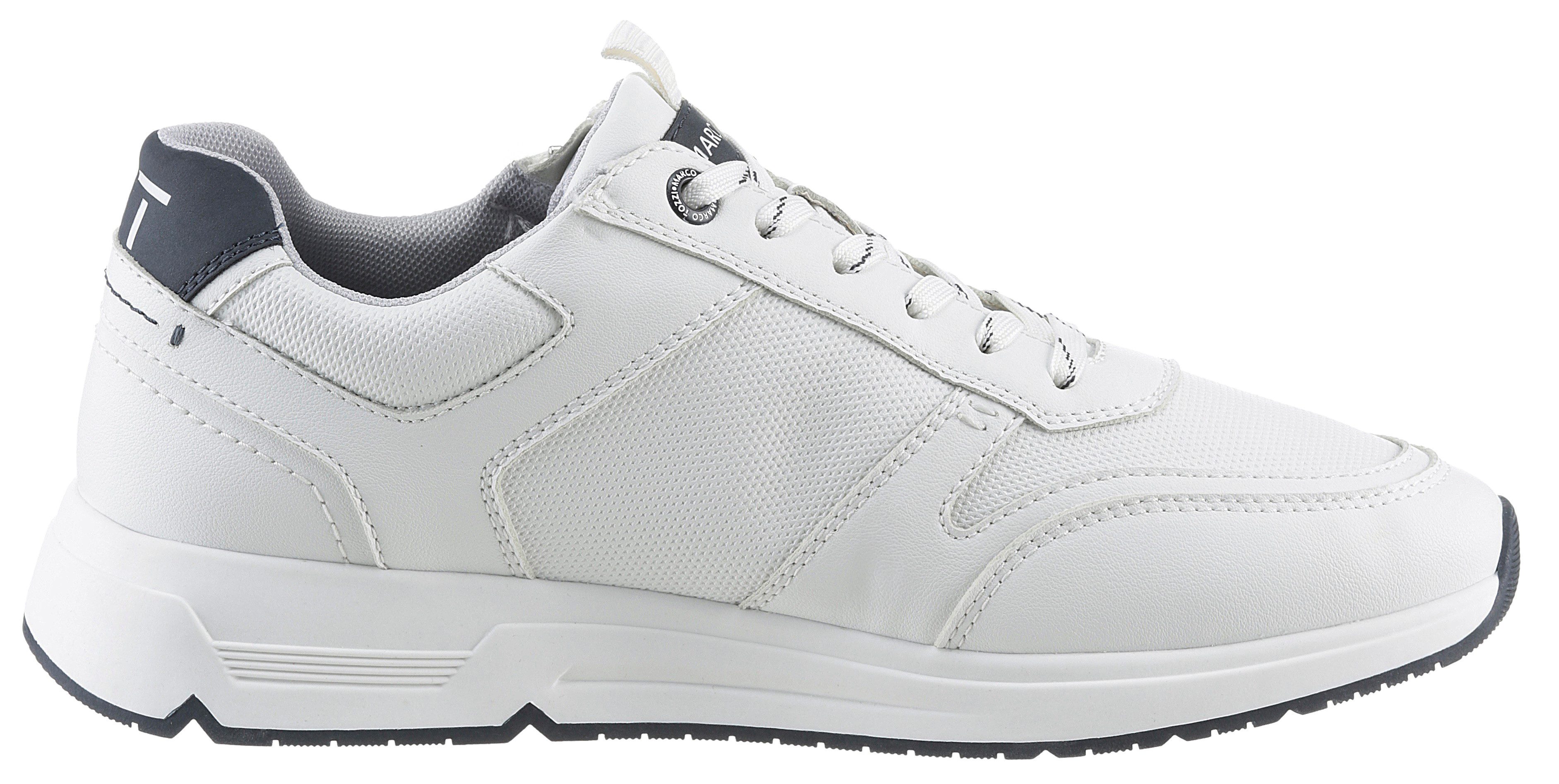 Marco Tozzi Sneakers met sleehak , vrijetijdsschoen, halfschoen, veterschoen met praktische rits