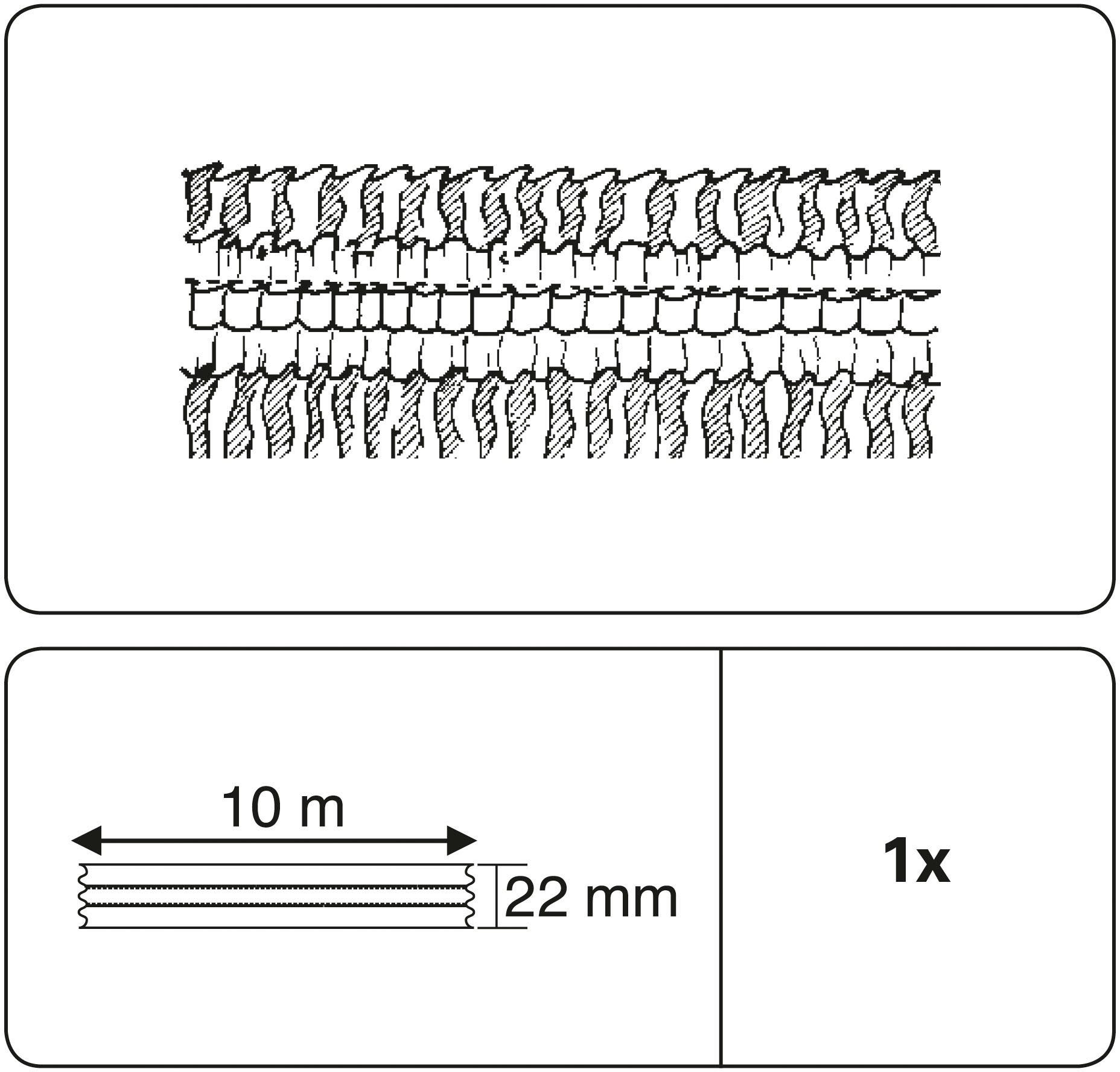 GARDINIA Rimpelband Universeel gordijnband 1000 Accessoires gordijnrail kunststof (1 stuk)