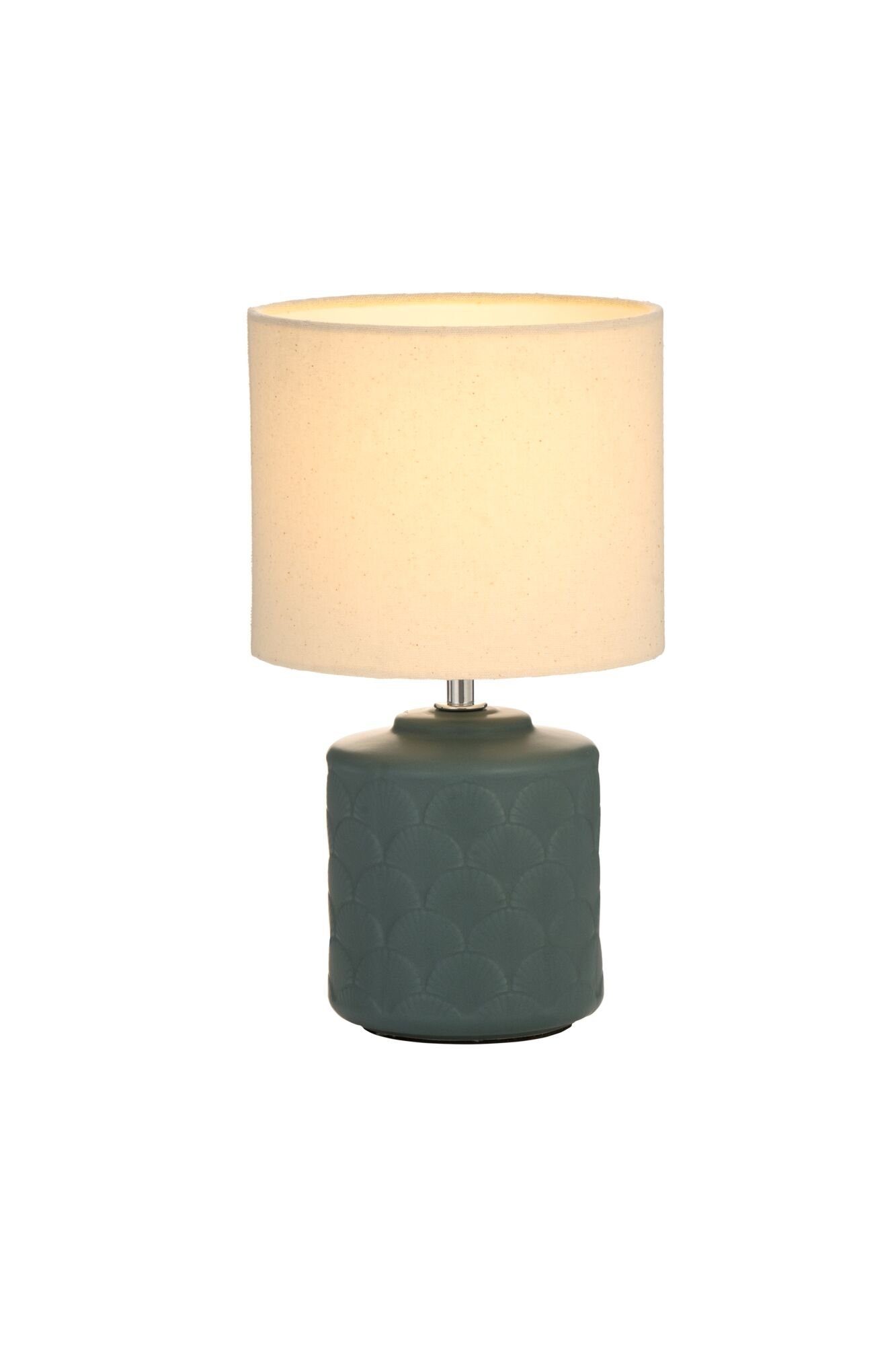 Pauleen Tafellamp Glowing Midnight max20W beige/groen mat 230V stof/keramiek