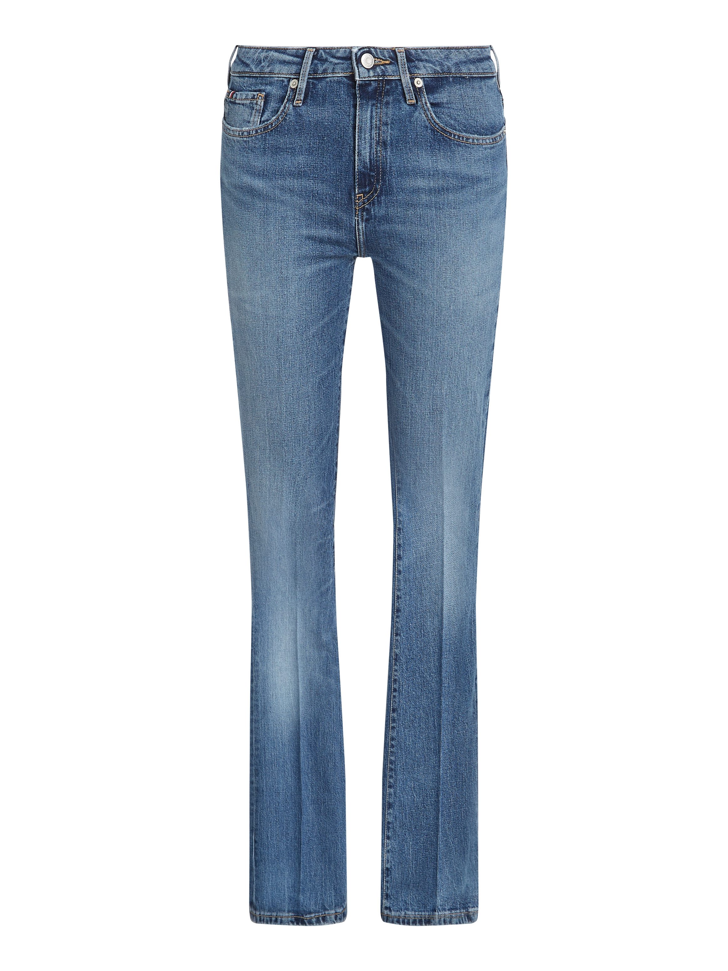 Tommy Hilfiger Bootcut jeans BOOTCUT RW BEA met leren badge