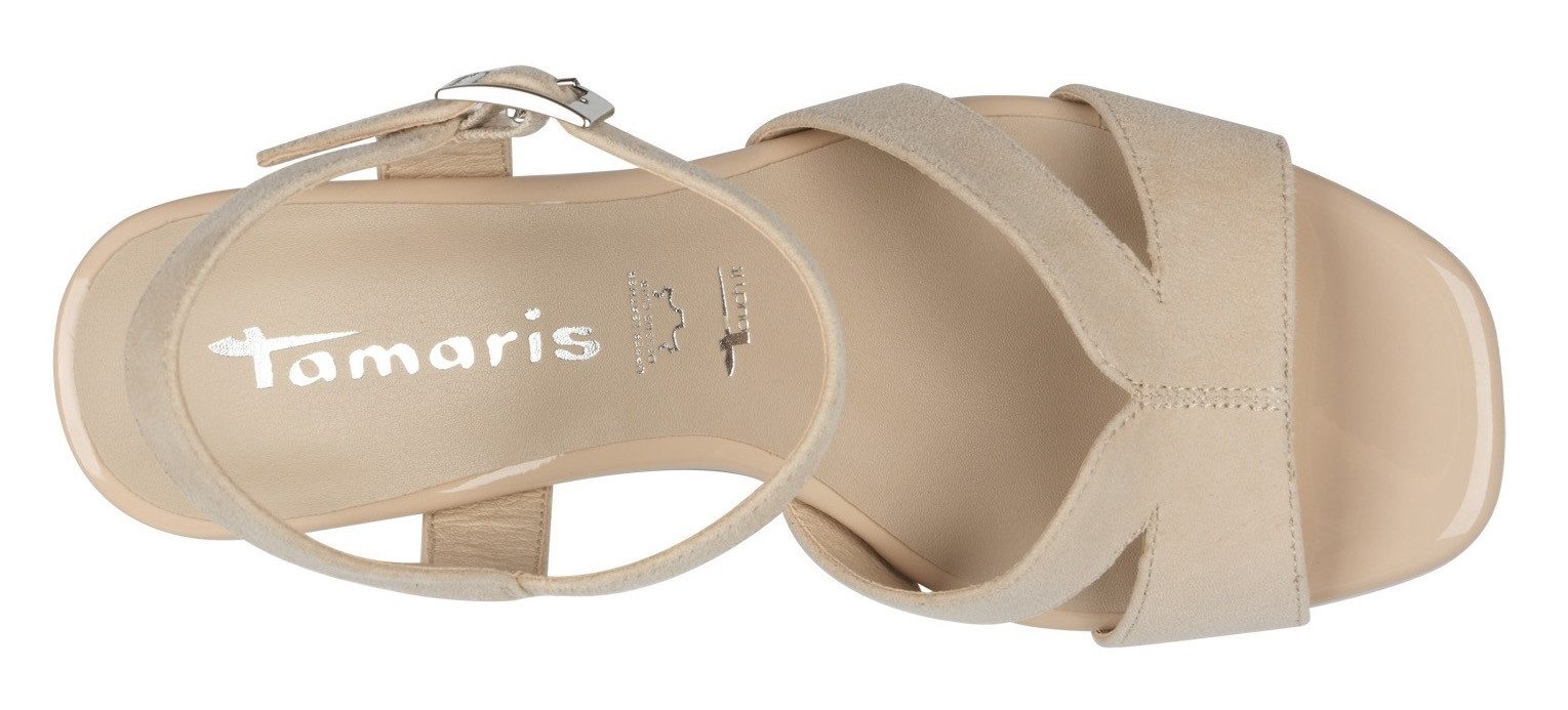 Tamaris Highheel sandaaltjes , zomerschoen, avondschoen, blokhak, met antishokk hak