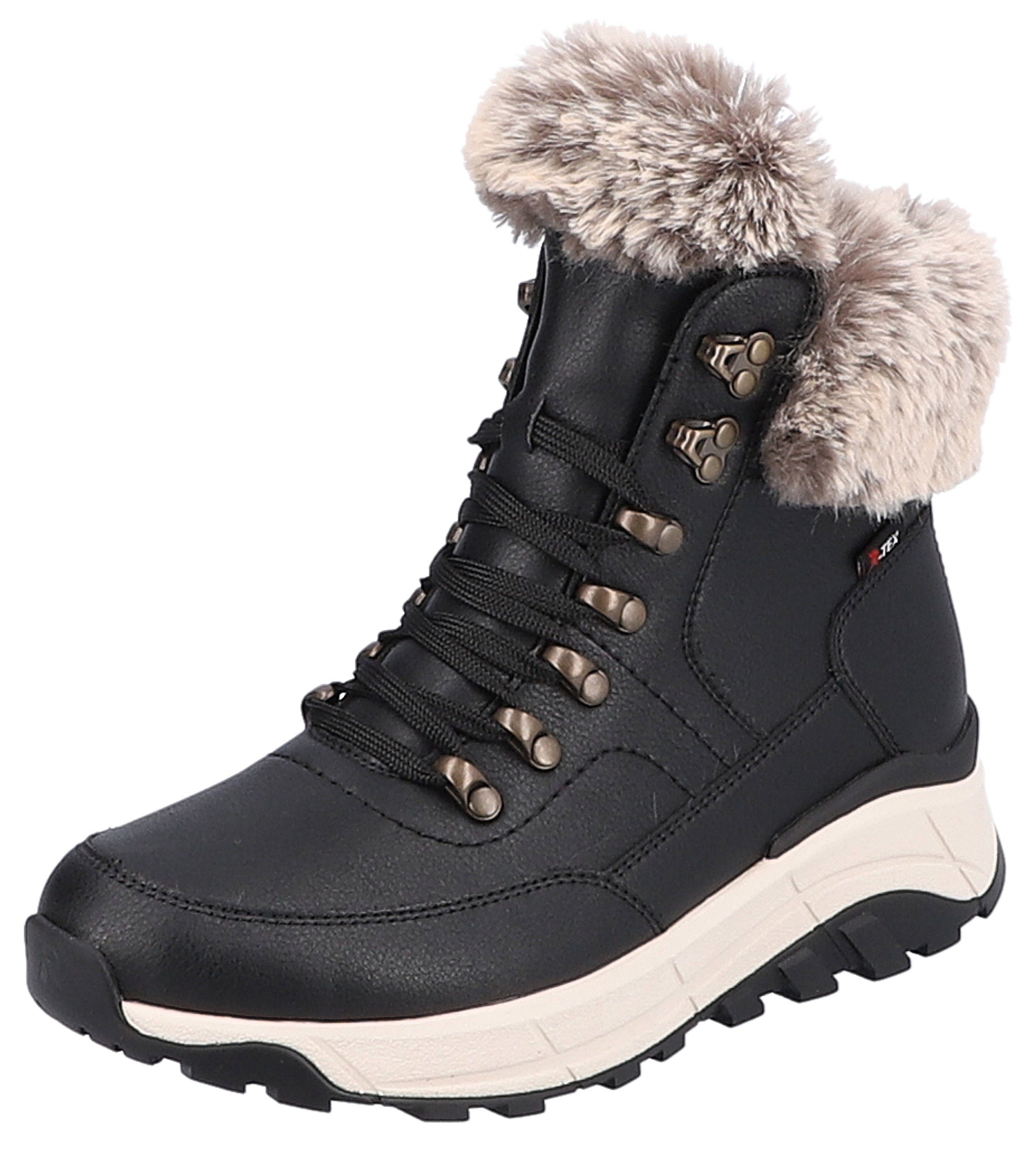 Rieker EVOLUTION Winterlaarzen Hightop sneakers, veterschoenen, winterlaarzen met lamswolvoering