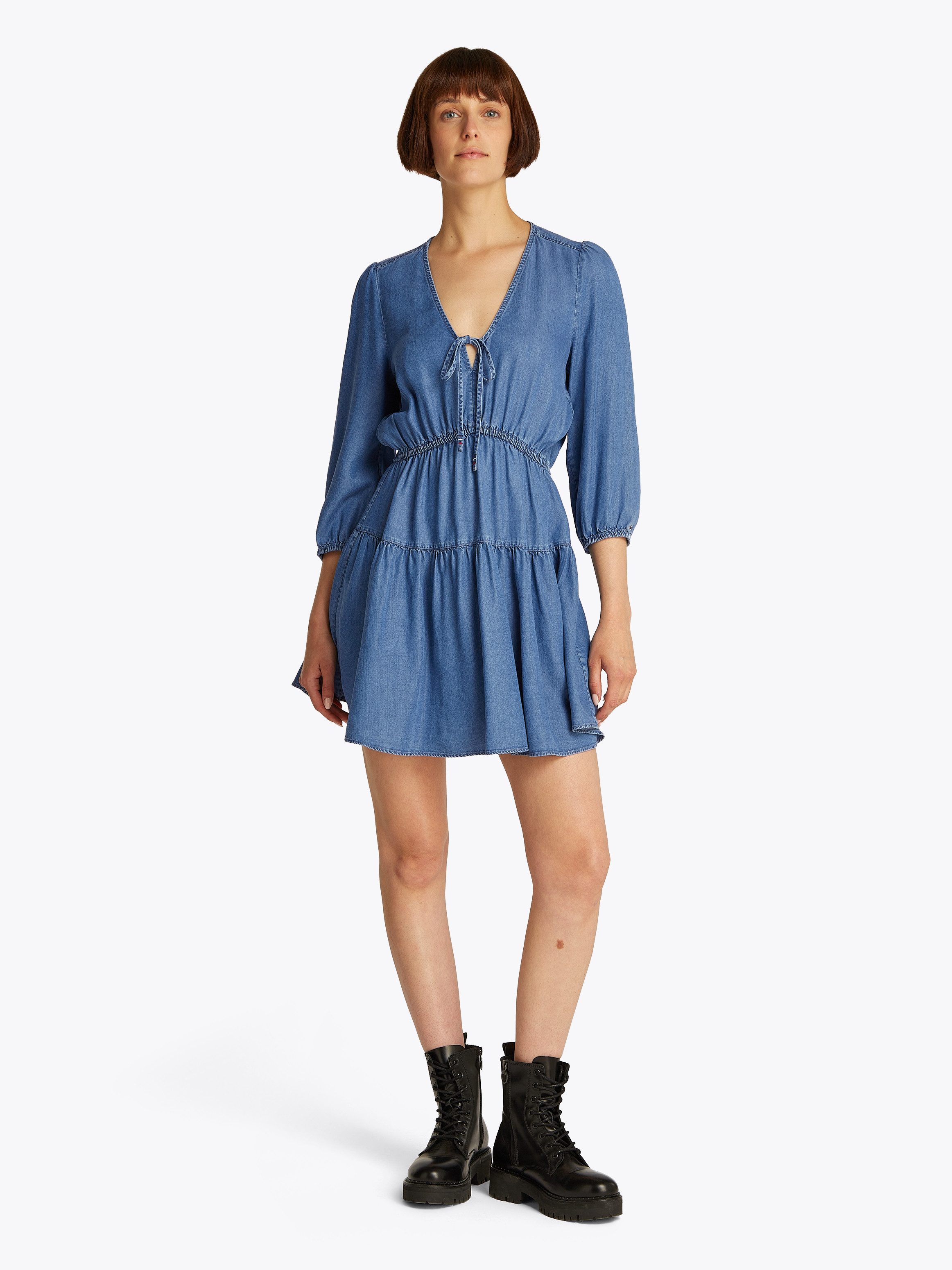 TOMMY JEANS Blousejurk TJW CHAMBRAY MINI DRESS EXT