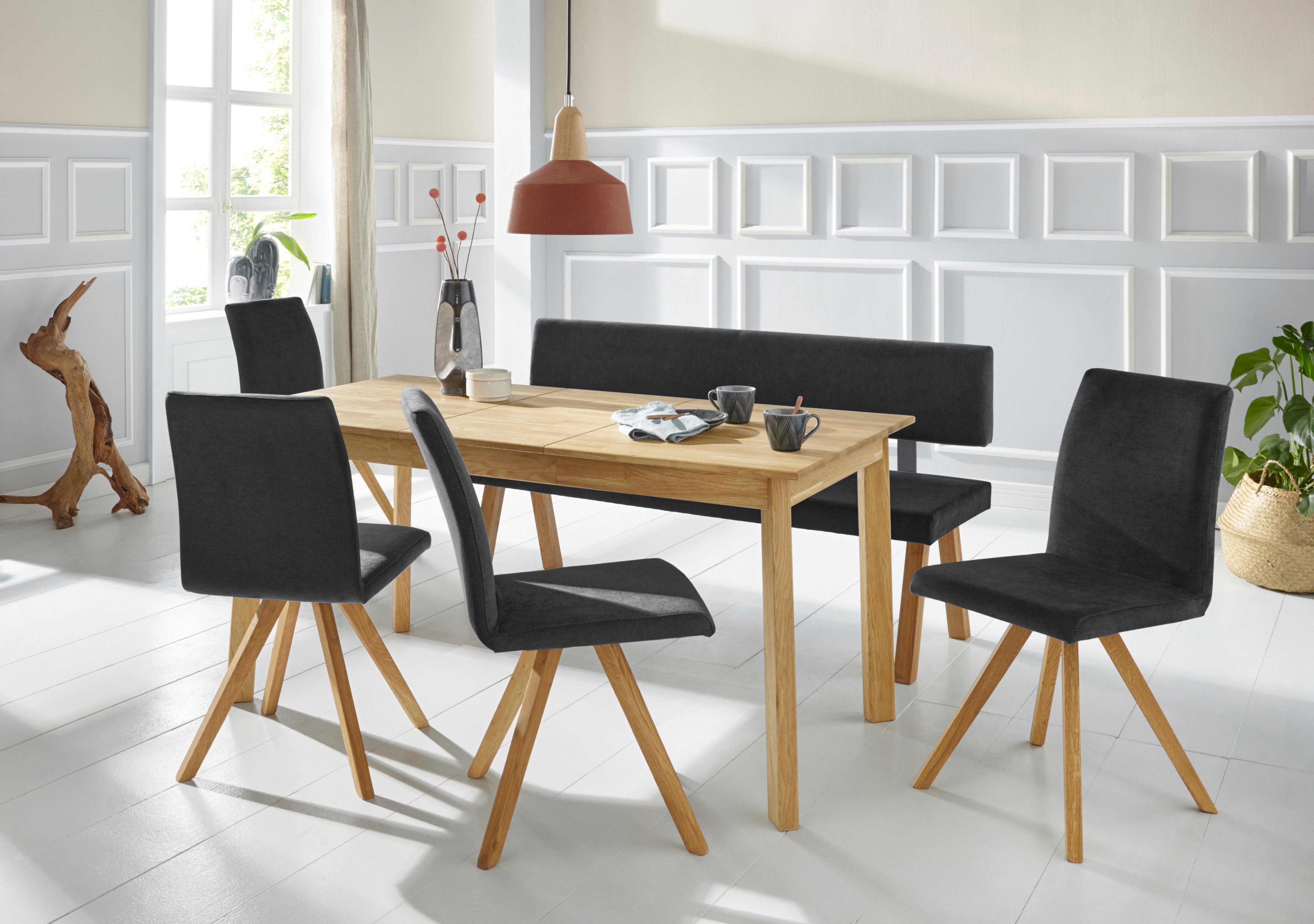 Home affaire Bank Mobilar rio met rugleuning en van massief hout