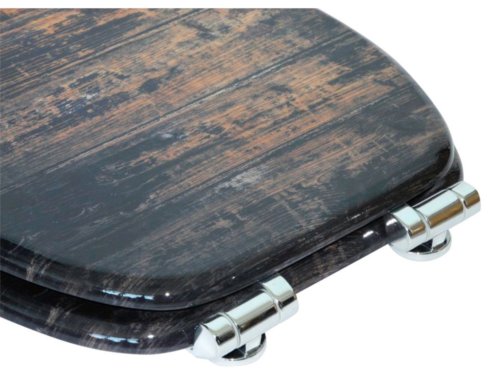 Sanilo Set badkameraccessoires Vintage bestaand uit toiletzitting, badmat en wastafelplug (complete set, 3-delig)