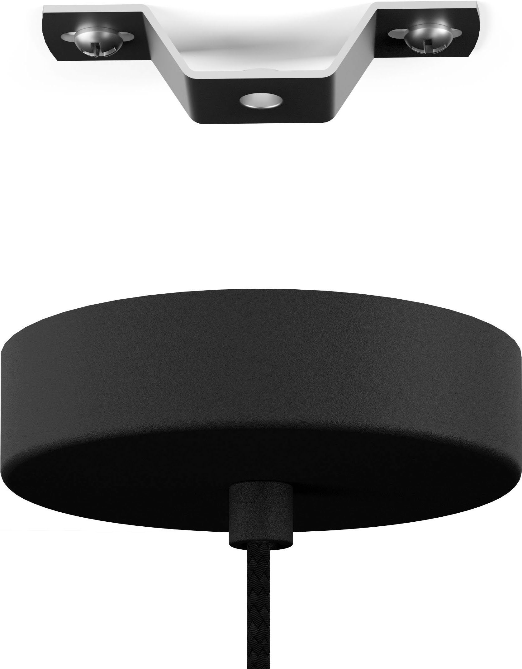 EGLO Hanglamp YORTH Hanglamp in nikkel en zwart van staal - excl. E27 - 40W (1 stuk)