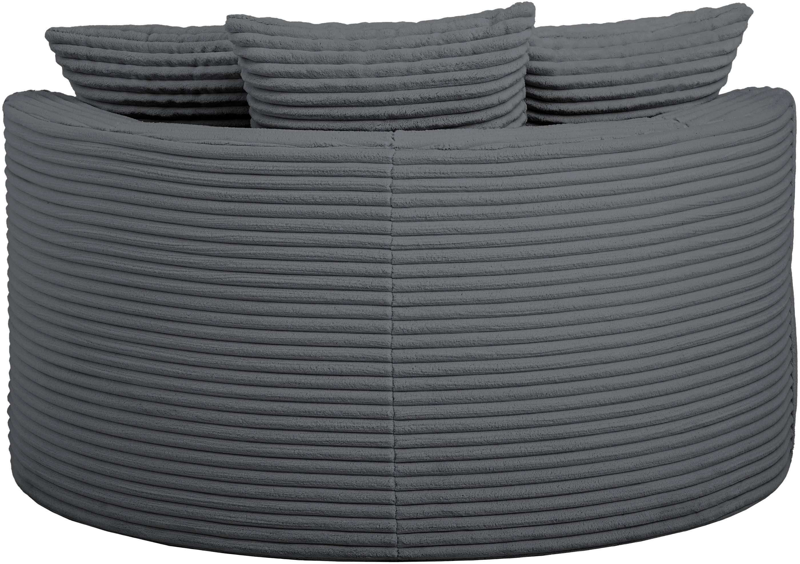 LeGer Home by Lena Gercke XXL-fauteuil Isalie, ronde stoel met voetensteun, leesstoel, loveseat, grote stoel (set)