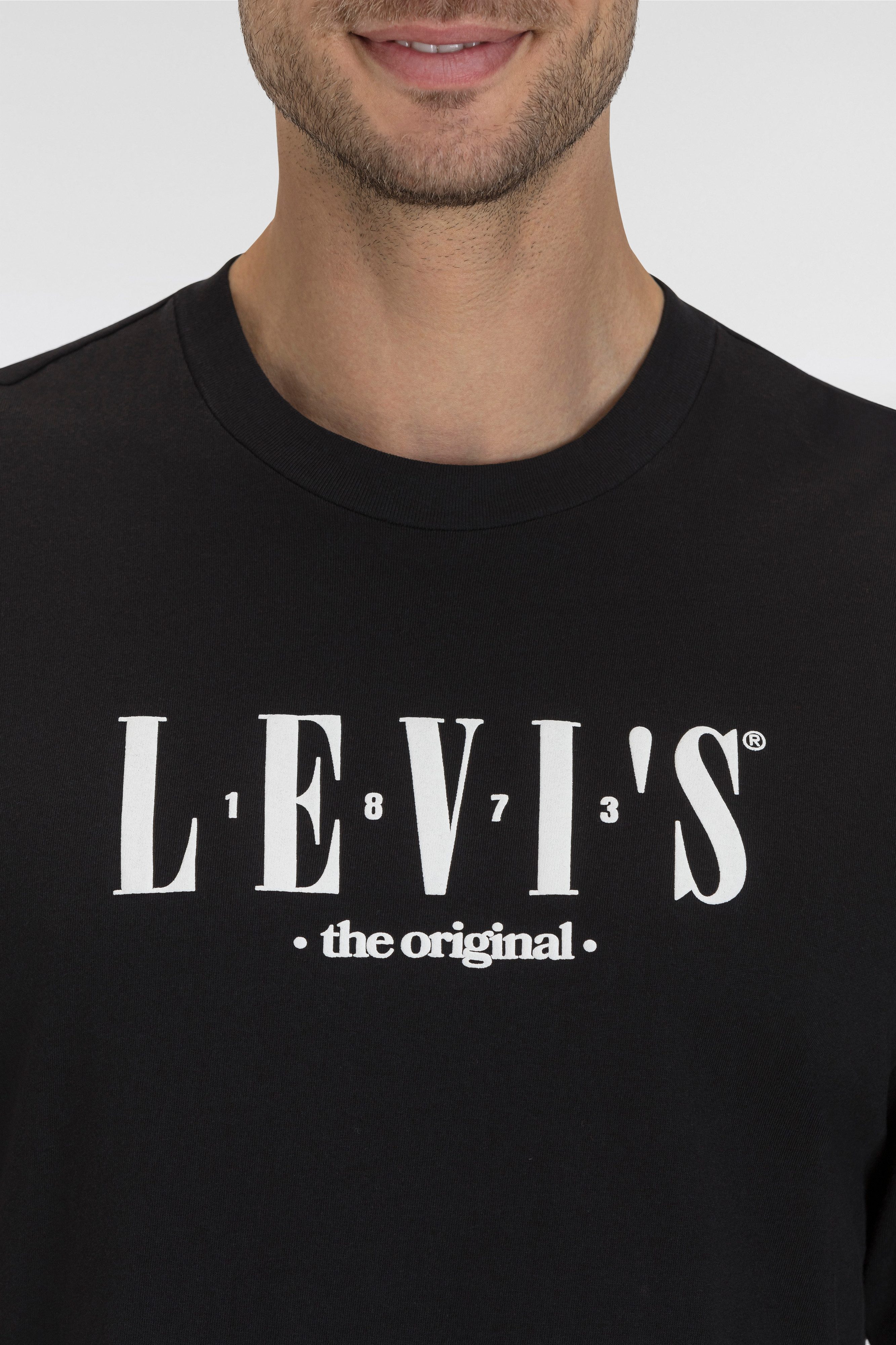Levi's® Shirt met lange mouwen met een logo-opschrift