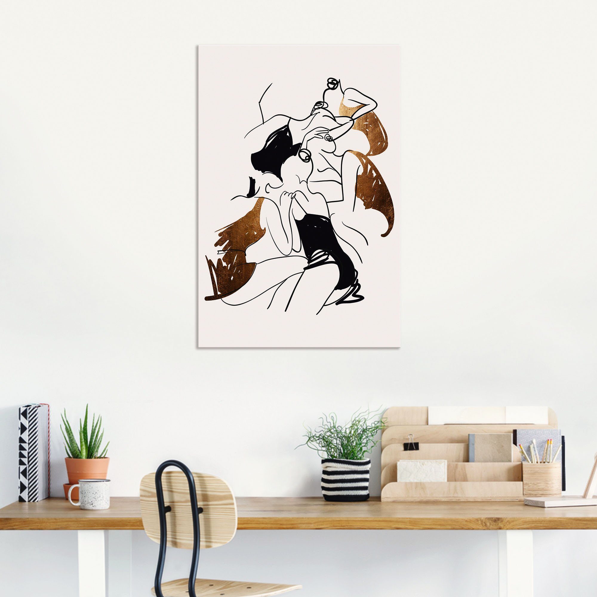 Artland Aluminium dibond print Ballerina's geschikt voor binnen en buiten, buitenafbeelding