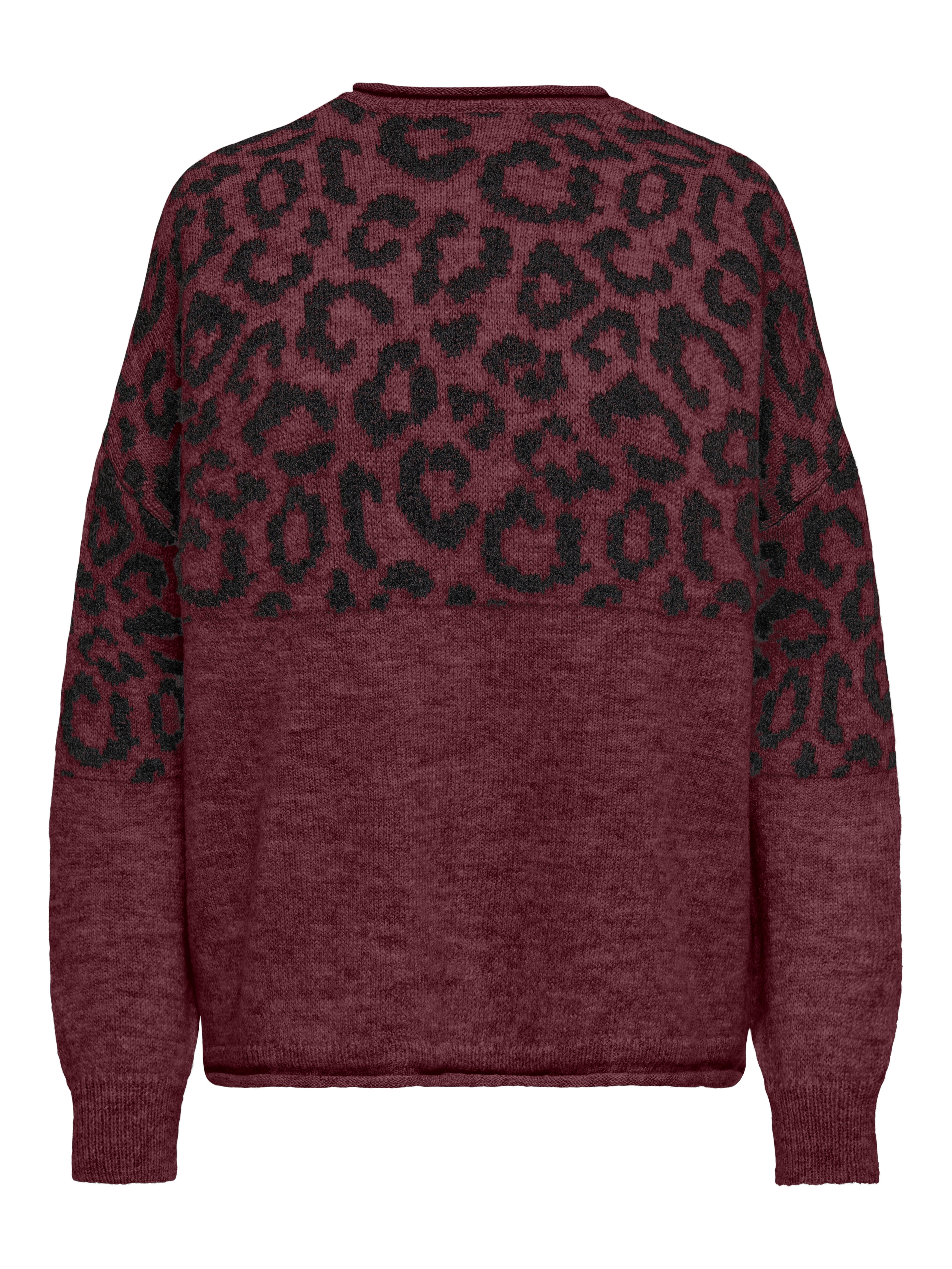 Only Trui met ronde hals ONLJADE ANIMAL LS O-NECK NOOS KNT
