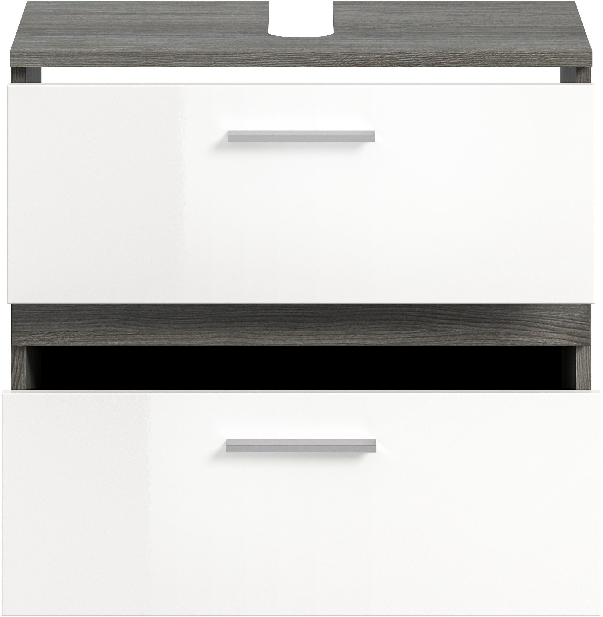 welltime Wastafelonderkast LUCCA, TOPSELLER!, Breedte 60 cm, 2 lades, hoogwaardige MDF front