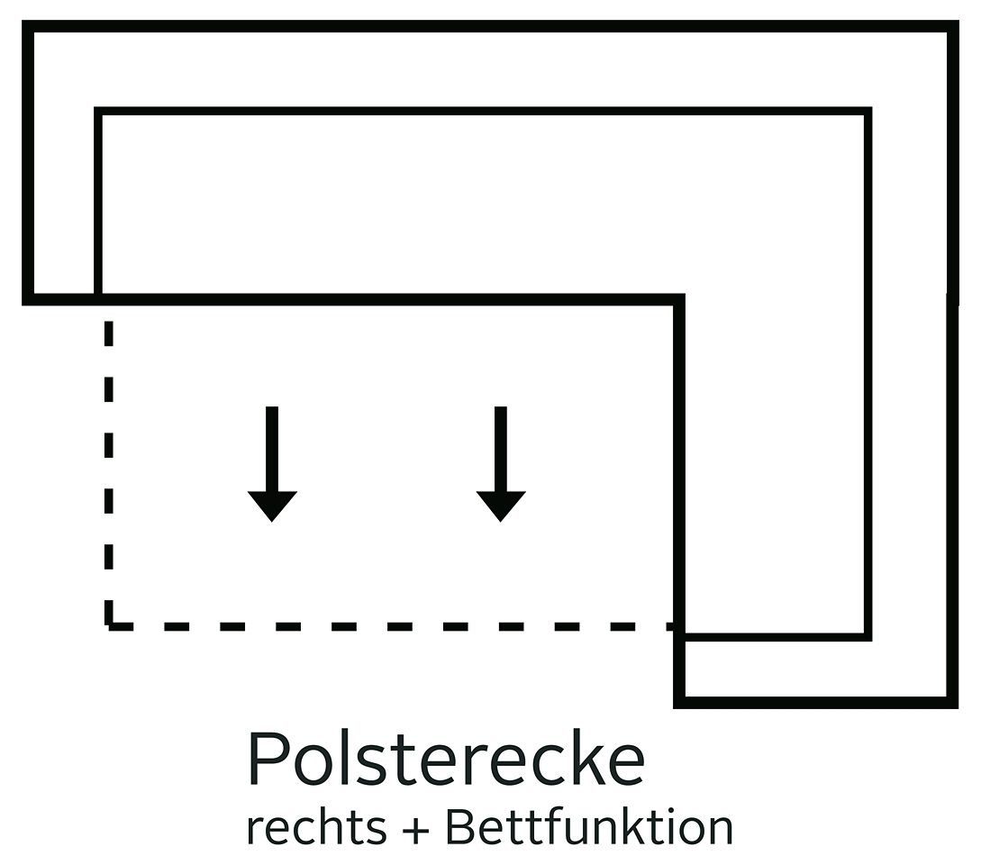 sit&more Hoekbank Benson L-vorm optioneel met slaapfunctie