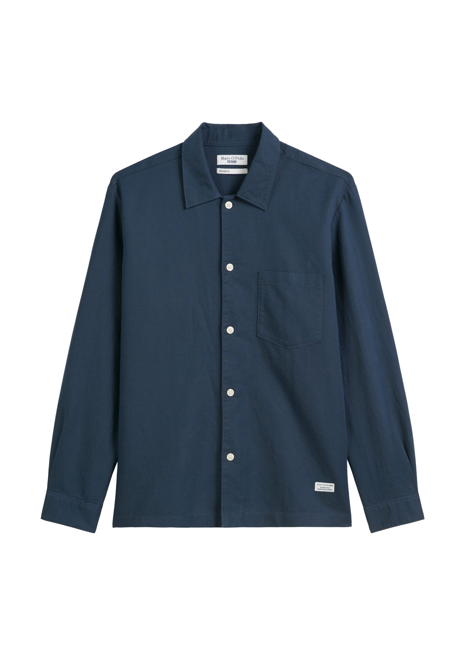 Marc O'Polo DENIM Overhemd met lange mouwen relaxed, linnenmix